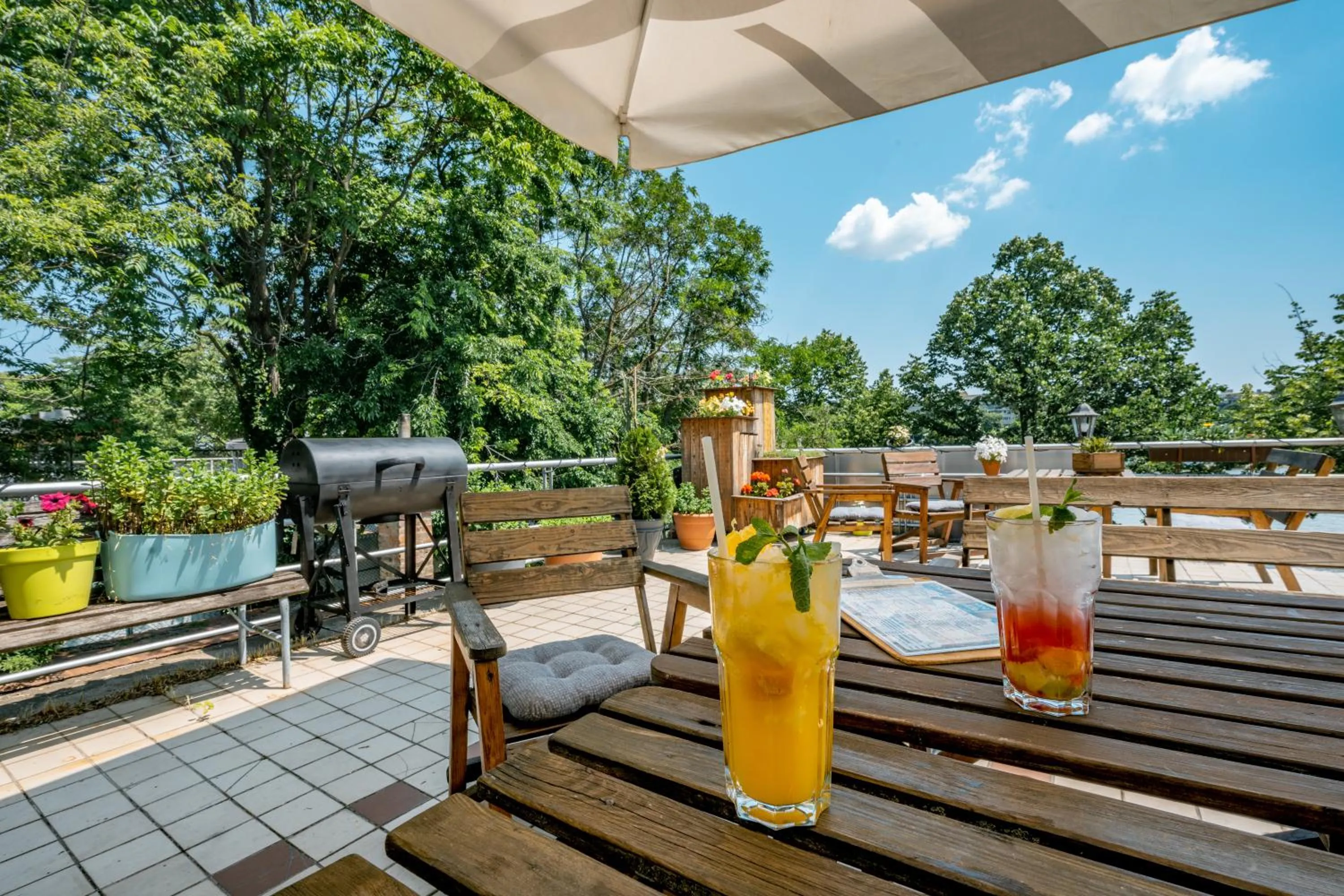 Balcony/Terrace in Island Hostel Budapest