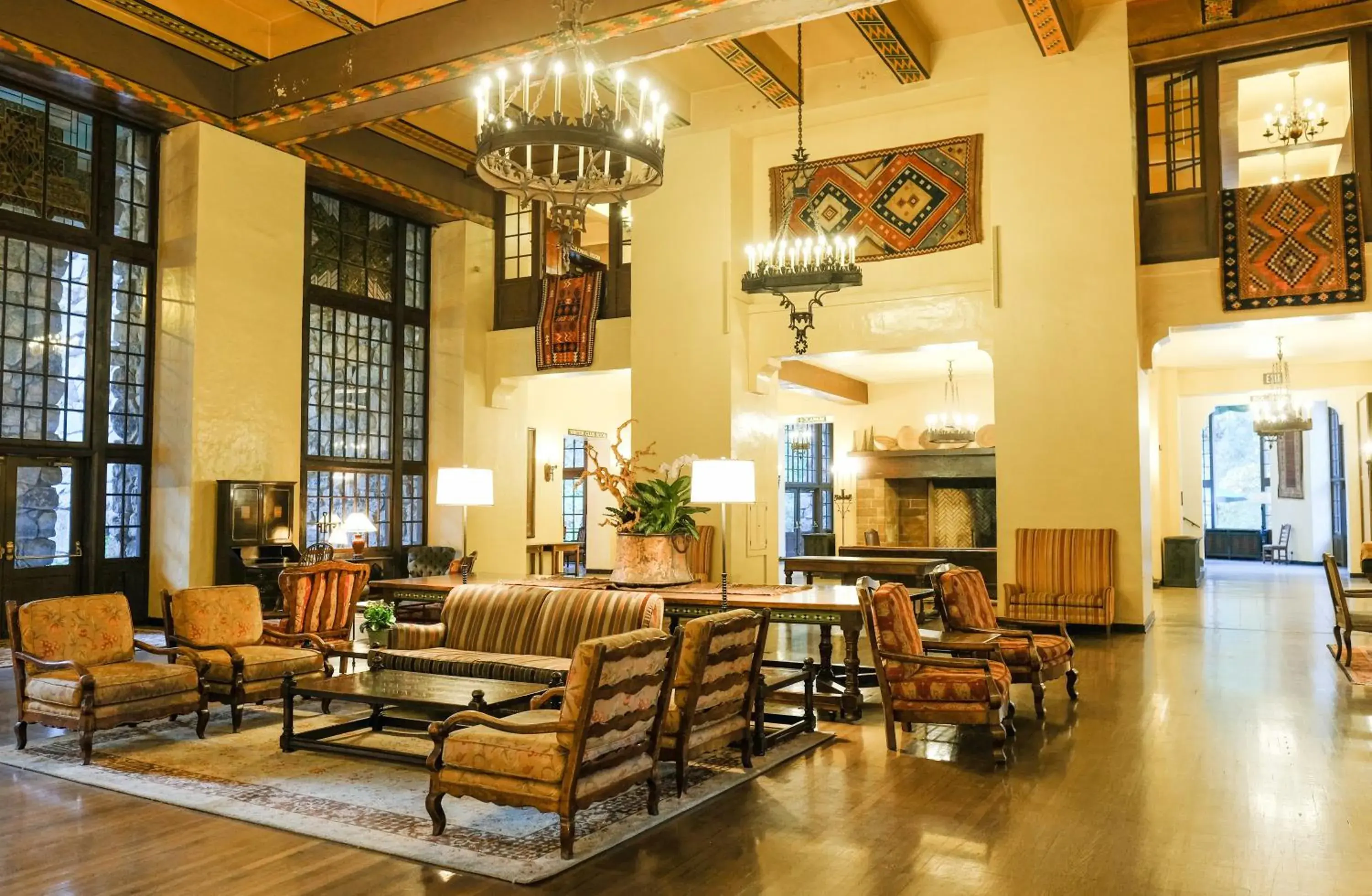 Lobby or reception in The Ahwahnee Lobby or reception in The Ahwahnee