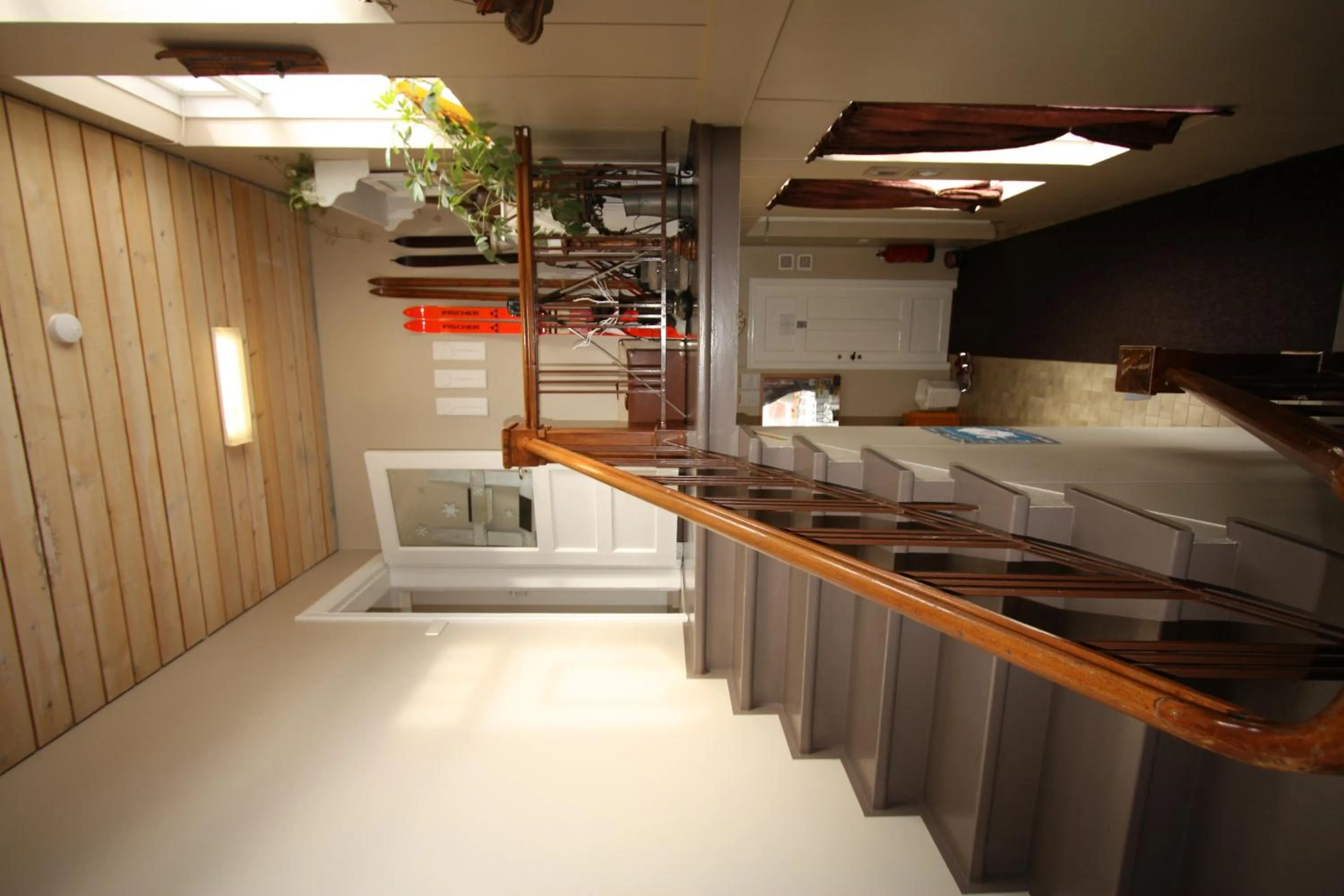 Communal kitchen in Dalvík Hostel Gimli