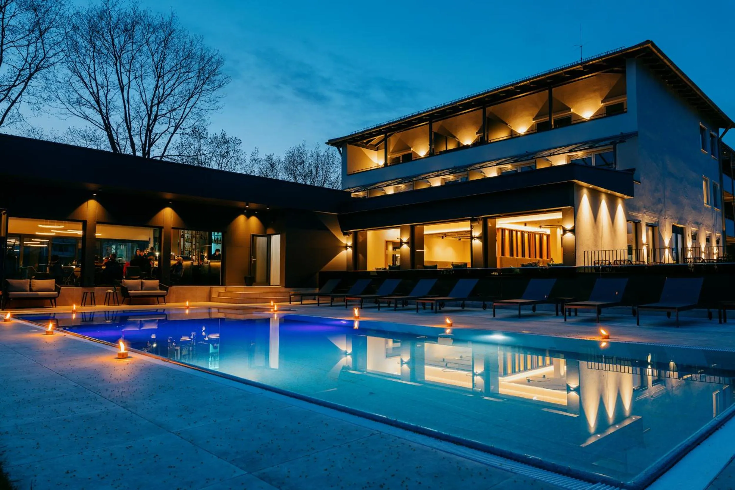 Property building in Aqua Blu Hotel