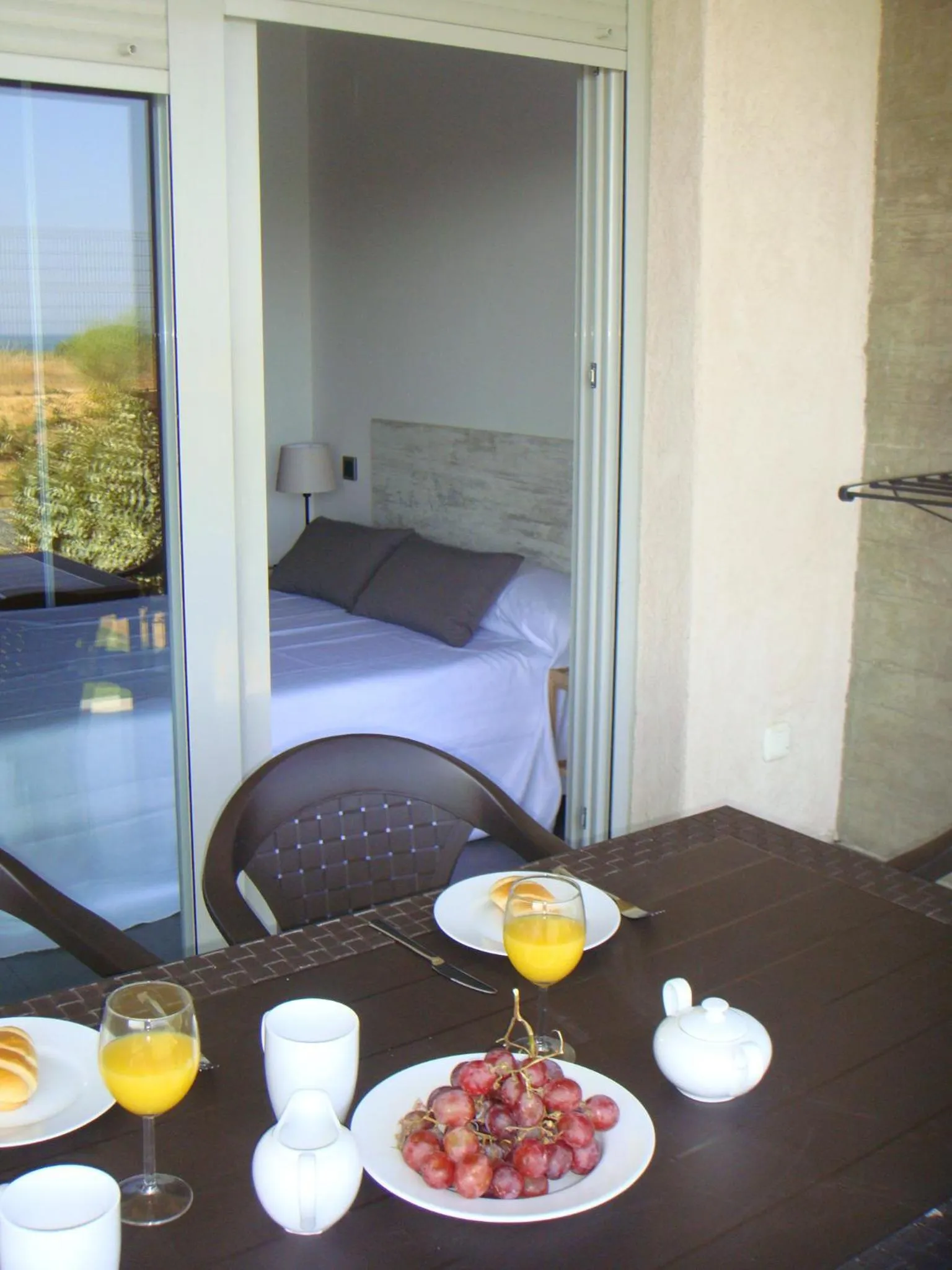 Balcony/Terrace, Bed in Life Apartments El Rompido