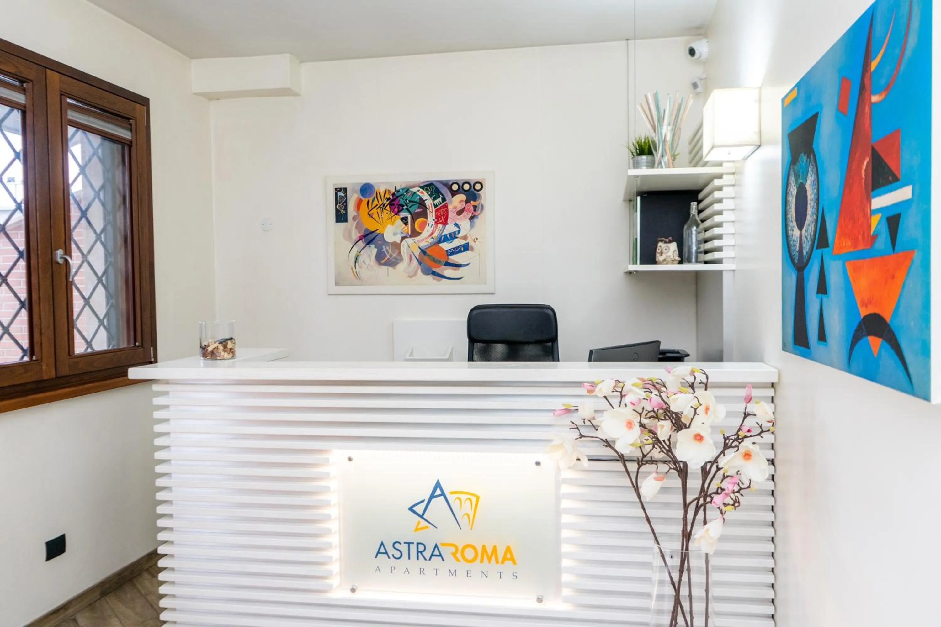 Lobby or reception in Astra Roma Apartments