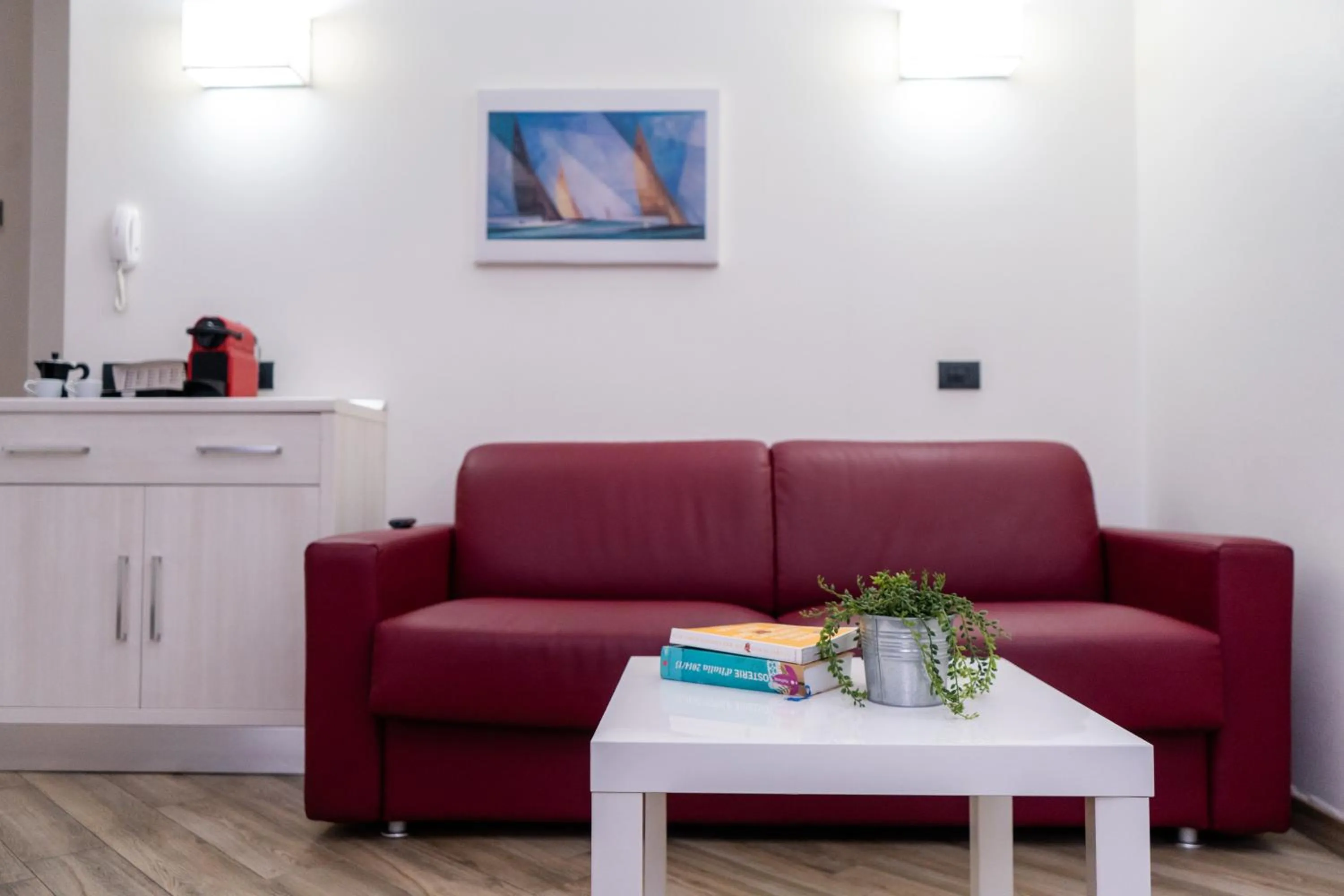 Living room in Astra Roma Apartments