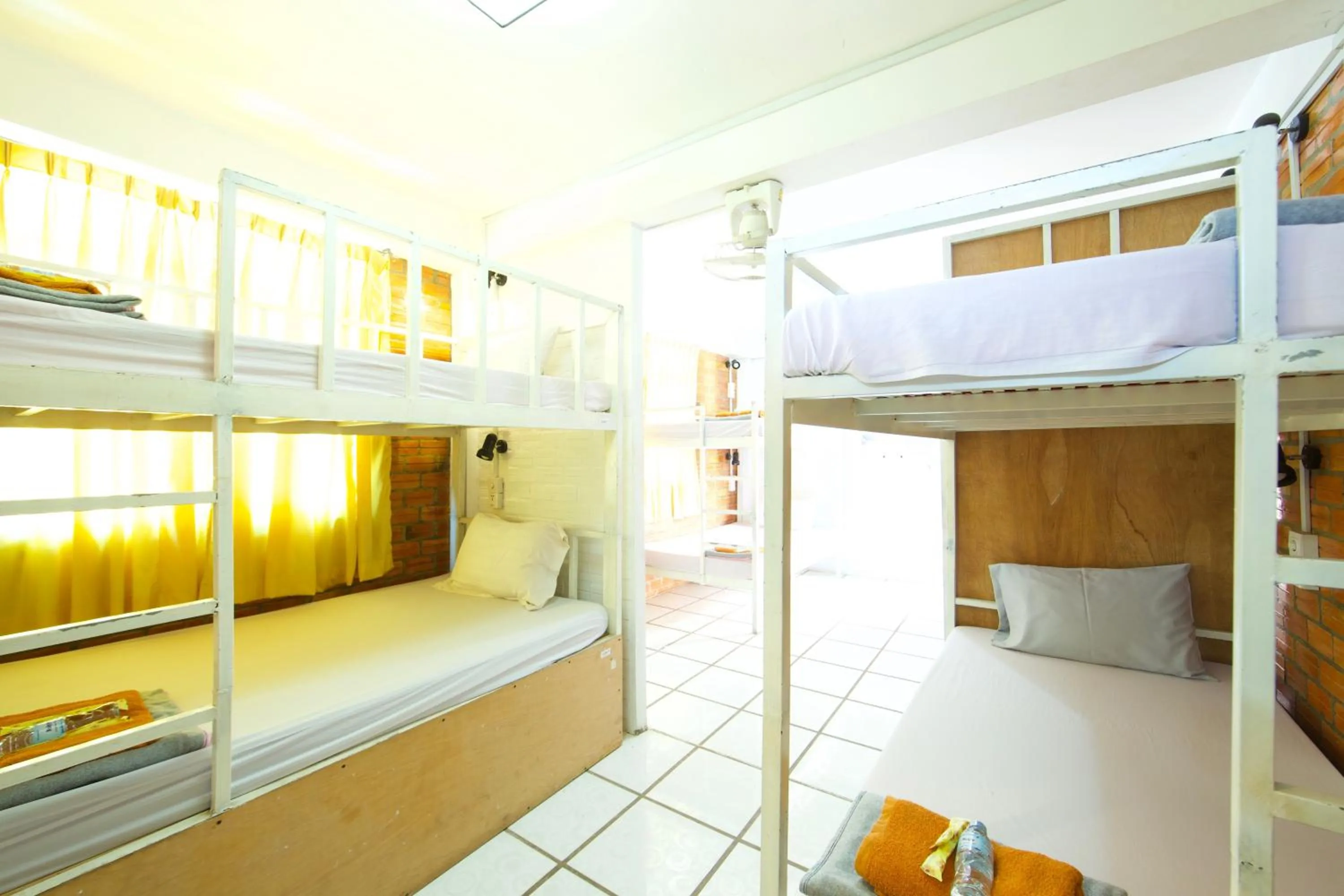 View (from property/room), Bed in Naga Angkor Hostel