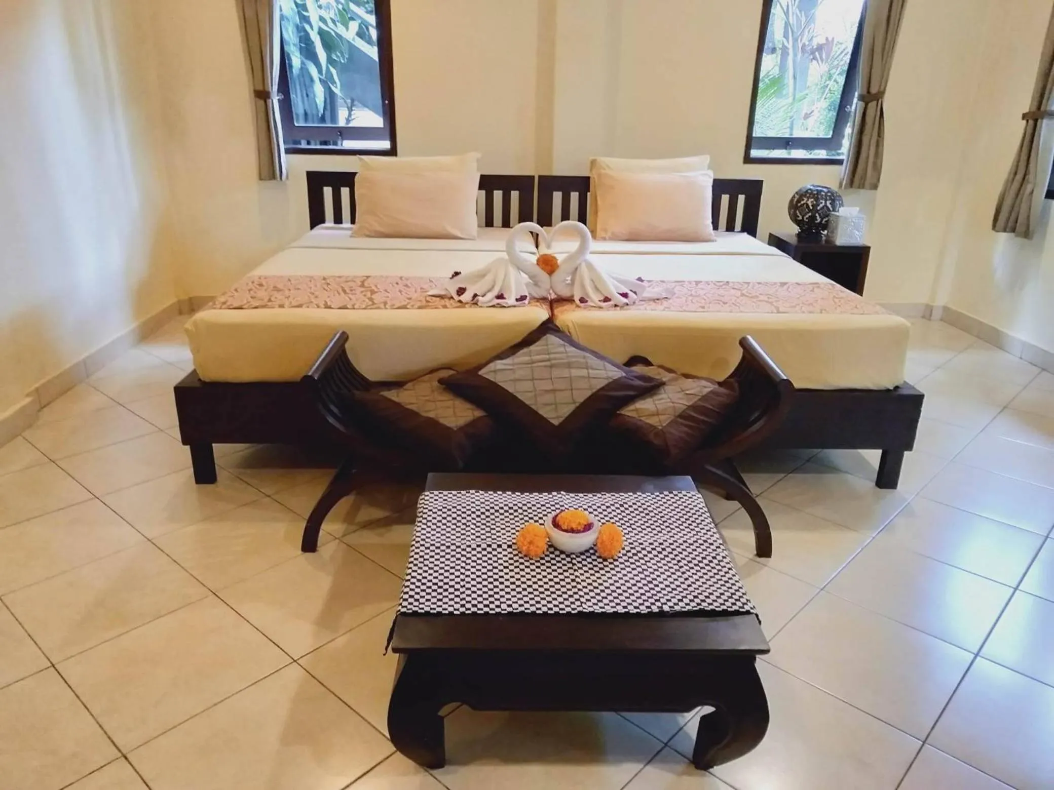 Bed in Prasanti Bed & Breakfast