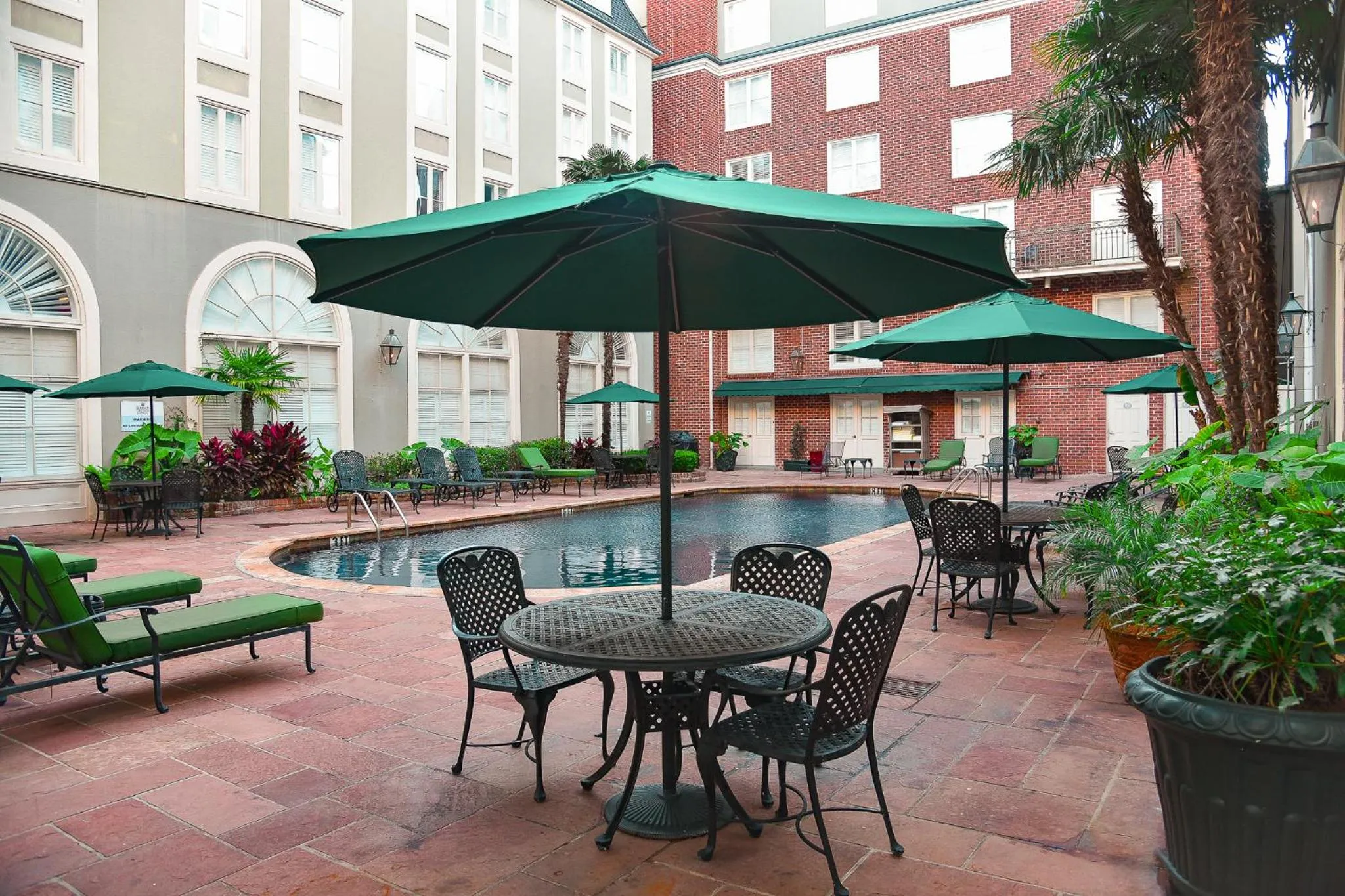 Pool view in Bourbon Orleans Hotel