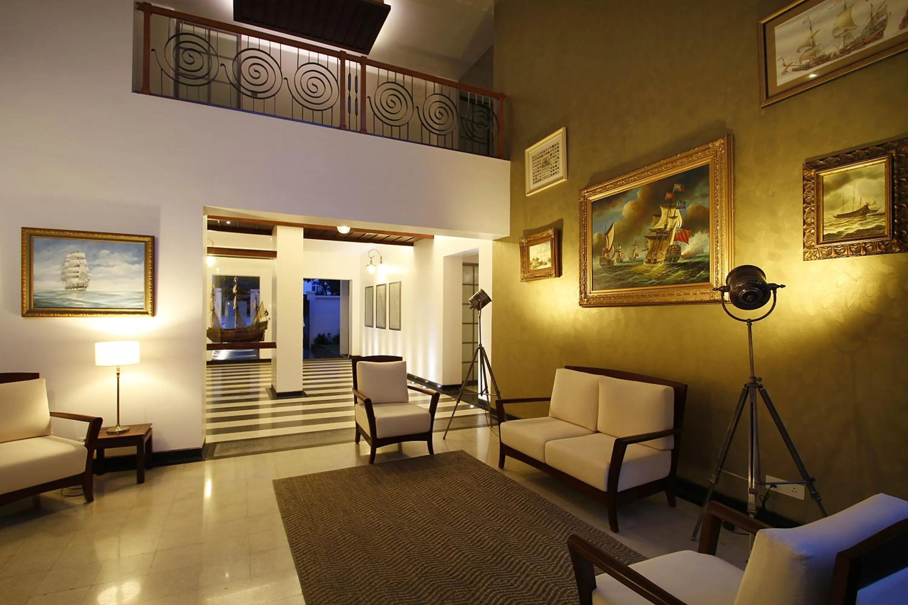 Living room in Eighth Bastion Fort Kochi - A CGH Earth Experience