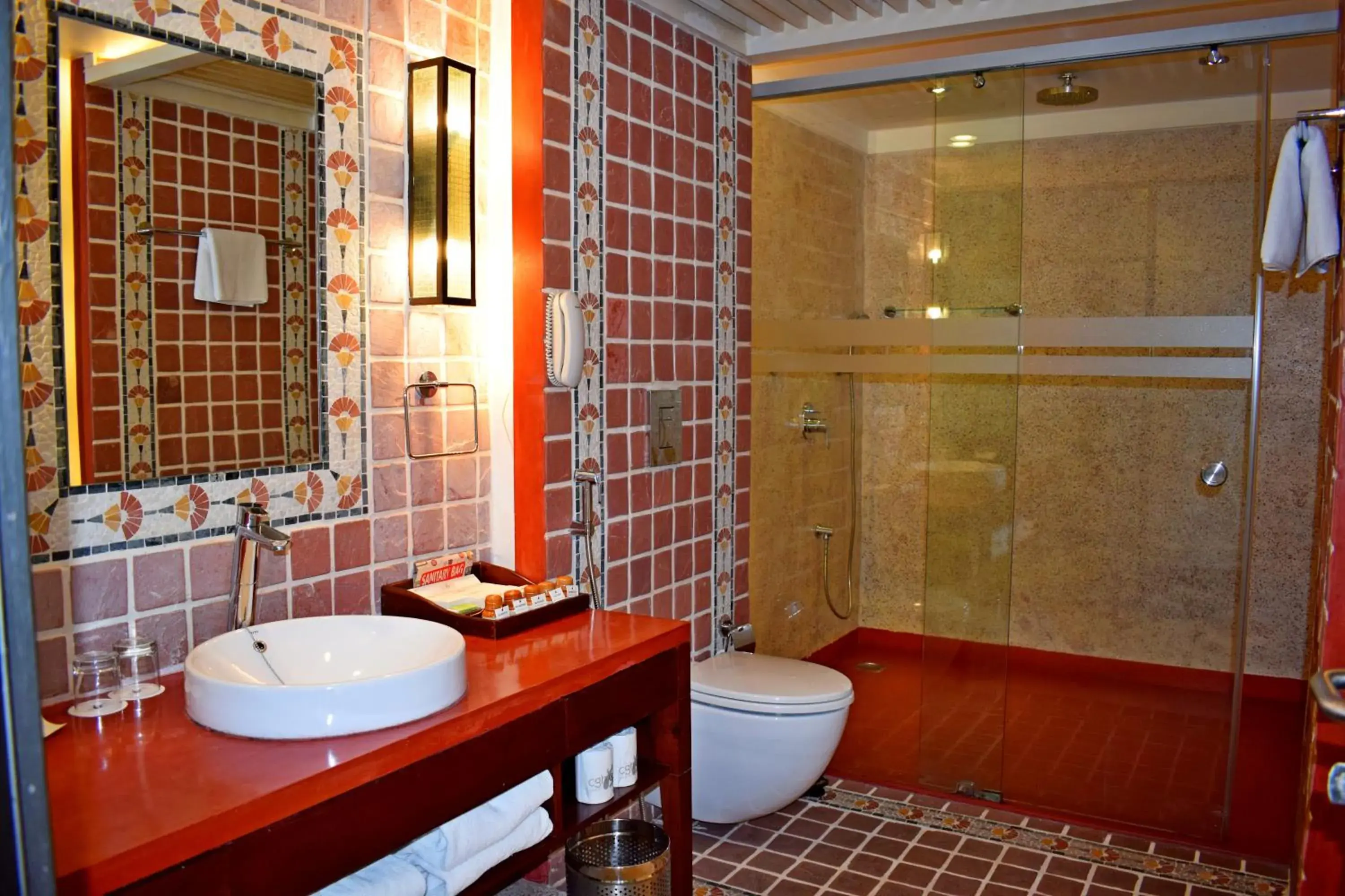 Bathroom in Eighth Bastion Fort Kochi - A CGH Earth Experience Bathroom in Eighth Bastion Fort Kochi - A CGH Earth Experience