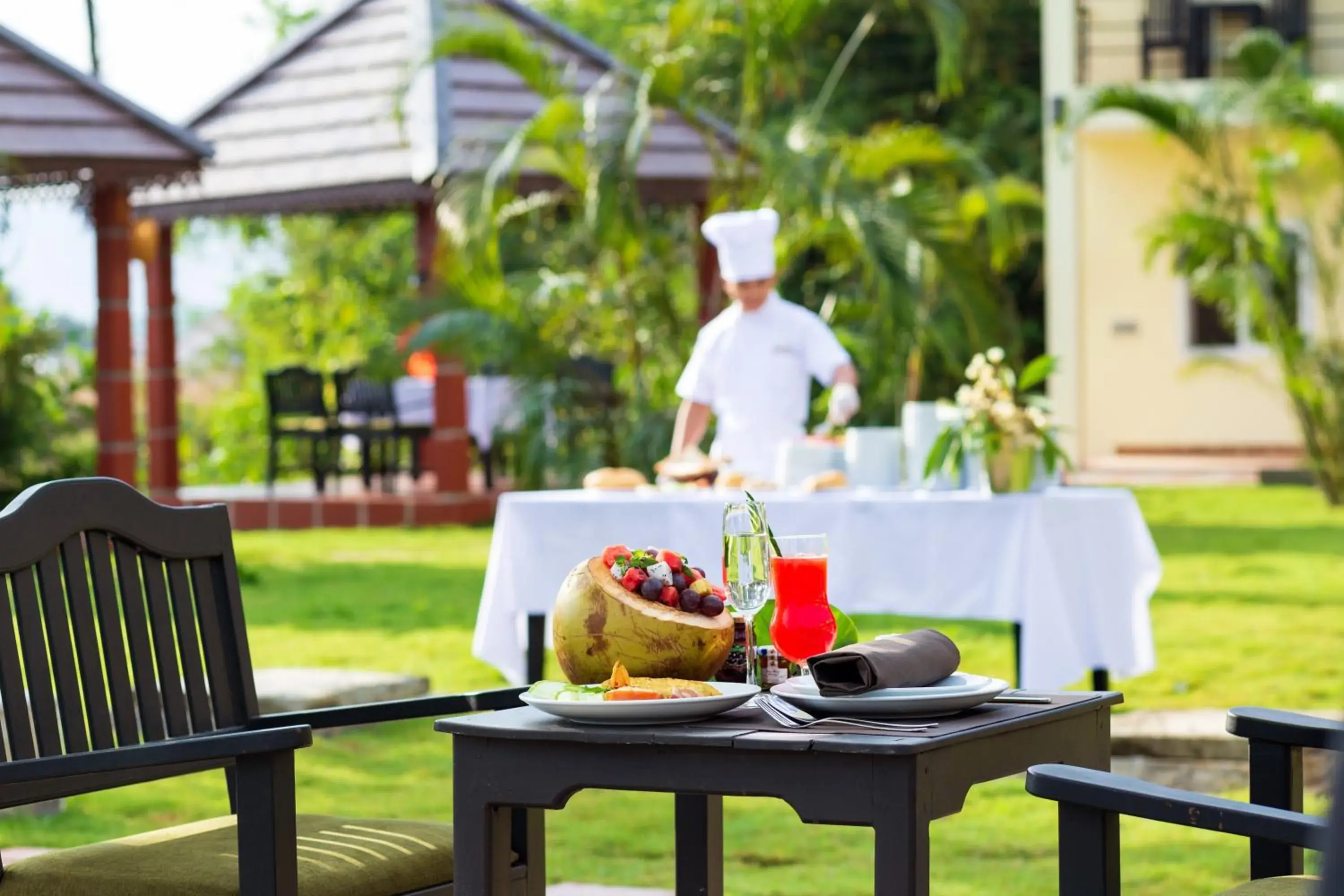 Asian breakfast in Sansan Resort Asian breakfast in Sansan Resort