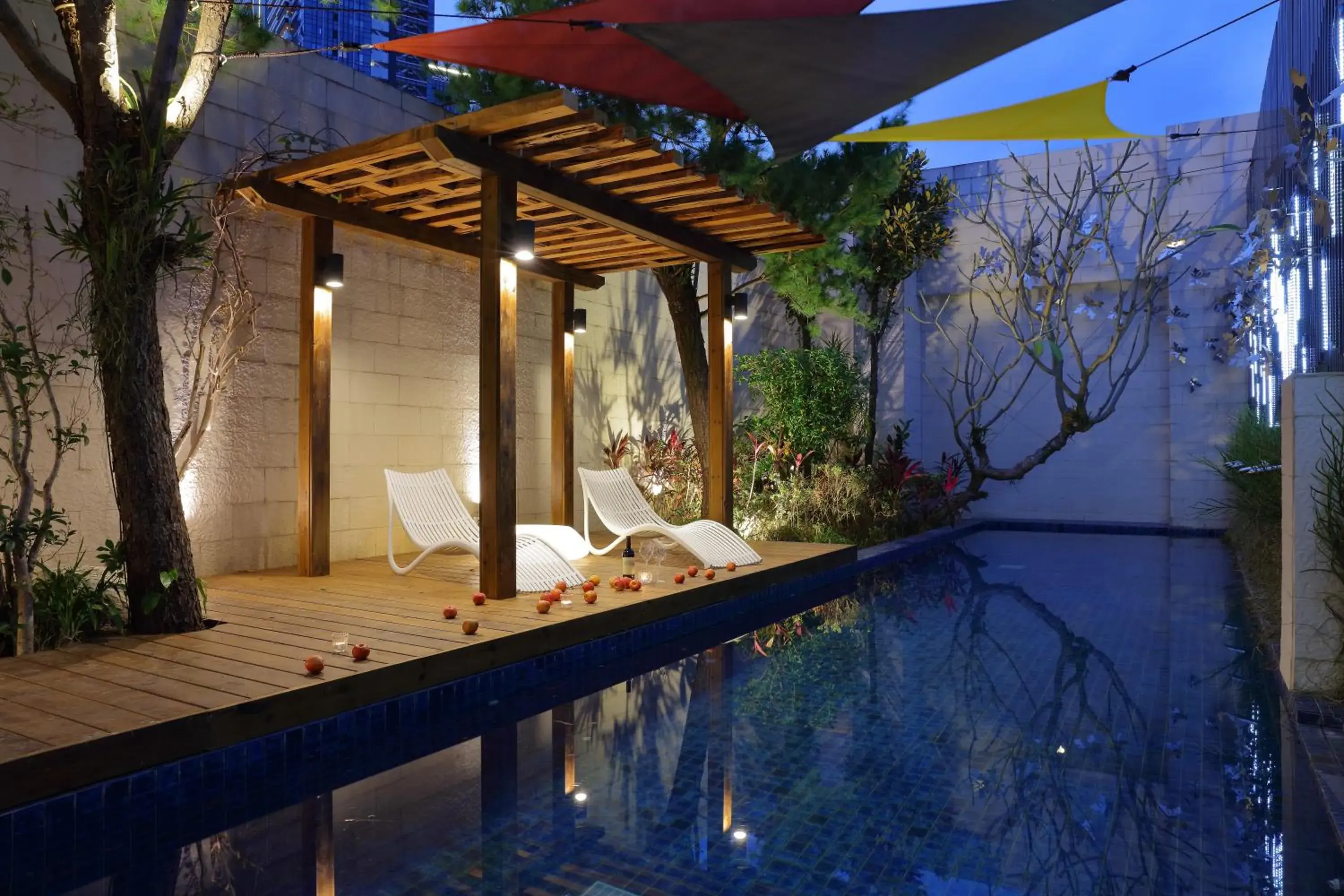 Pool view in 台北沐蘭精品旅館 大直館 Pool view in 台北沐蘭精品旅館 大直館