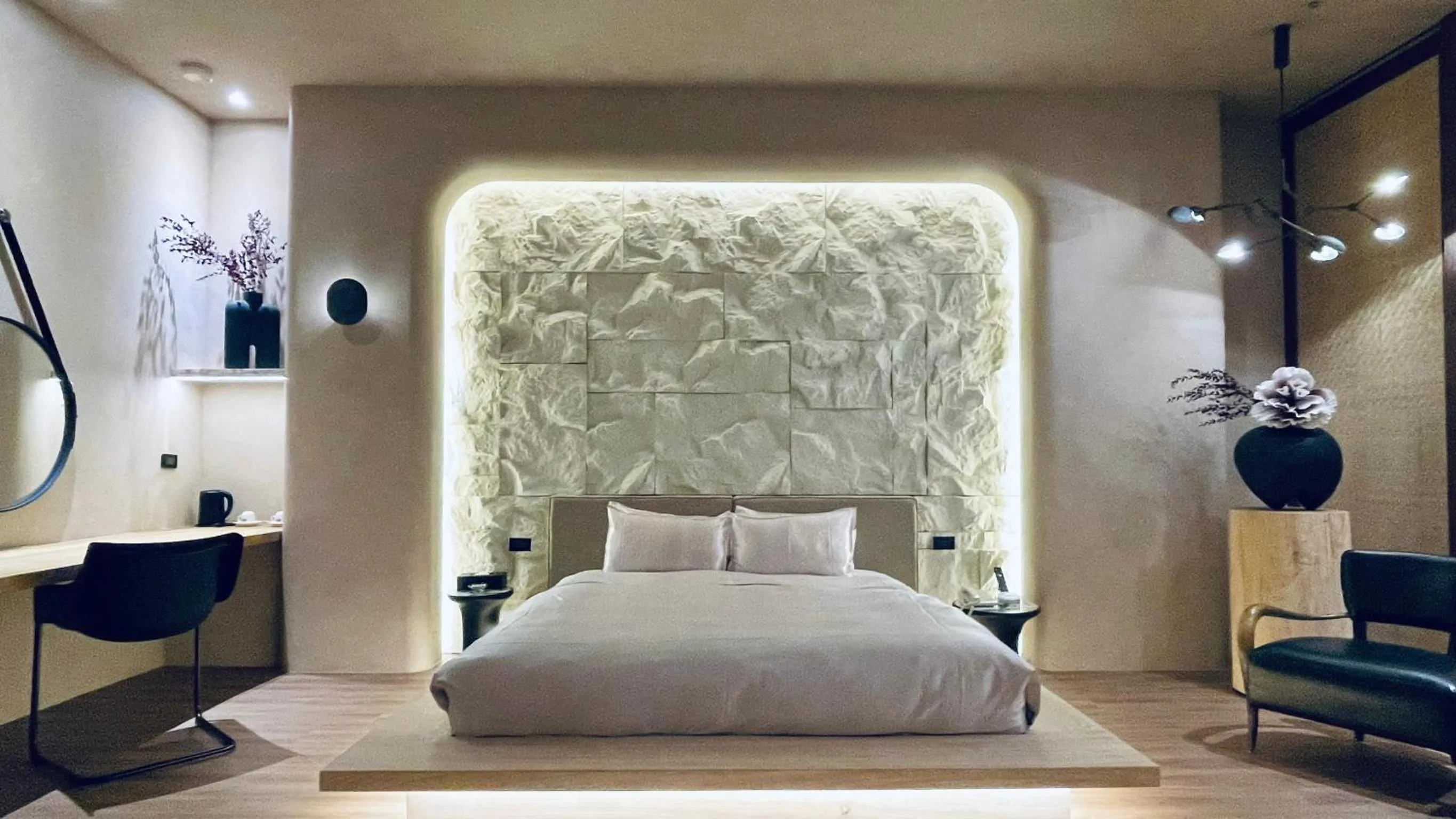 Bed in 沐蘭精品旅館-台北大直館 Mulan Boutique Hotel