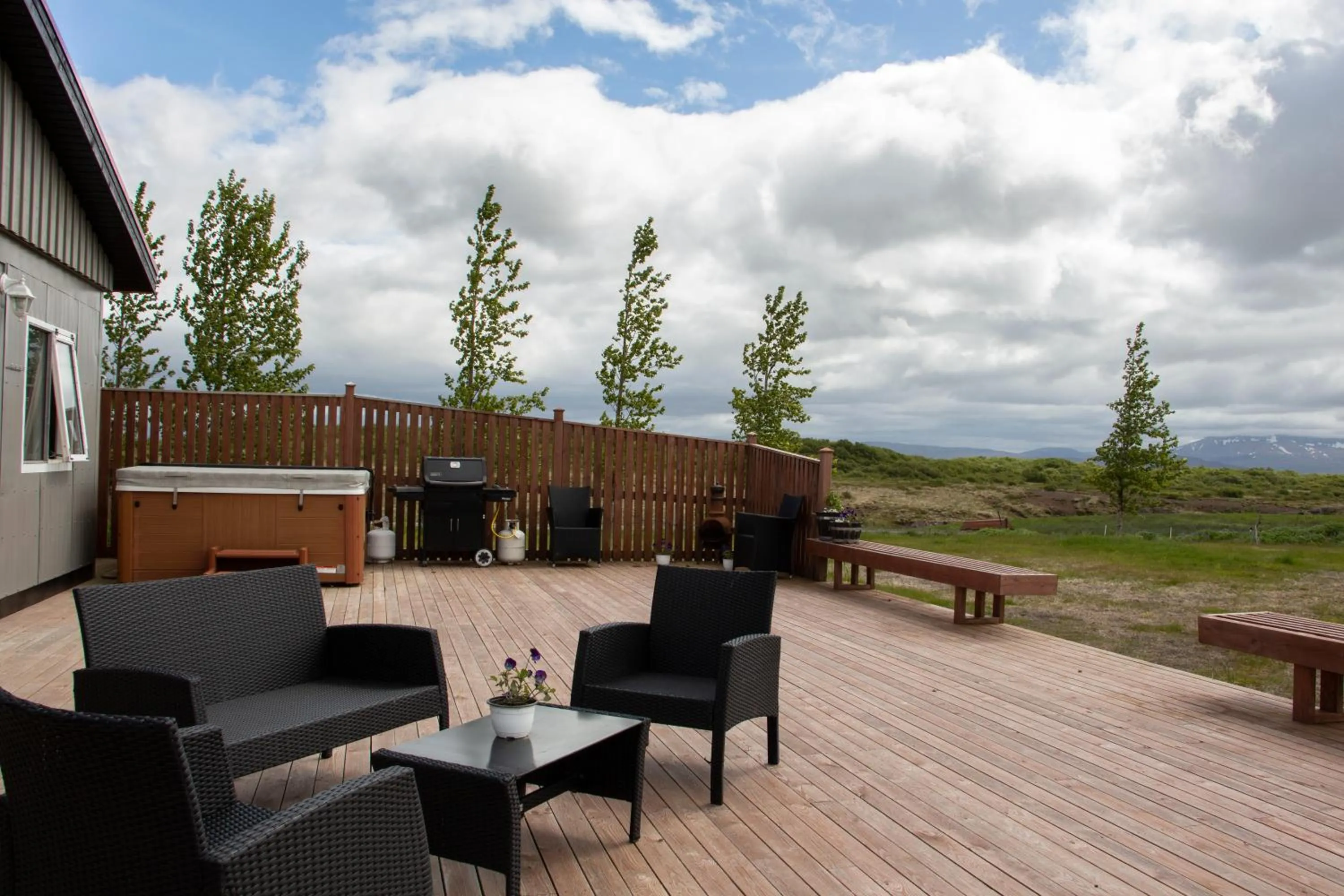Balcony/Terrace in Hestaland Guesthouse Horse Farm Stay