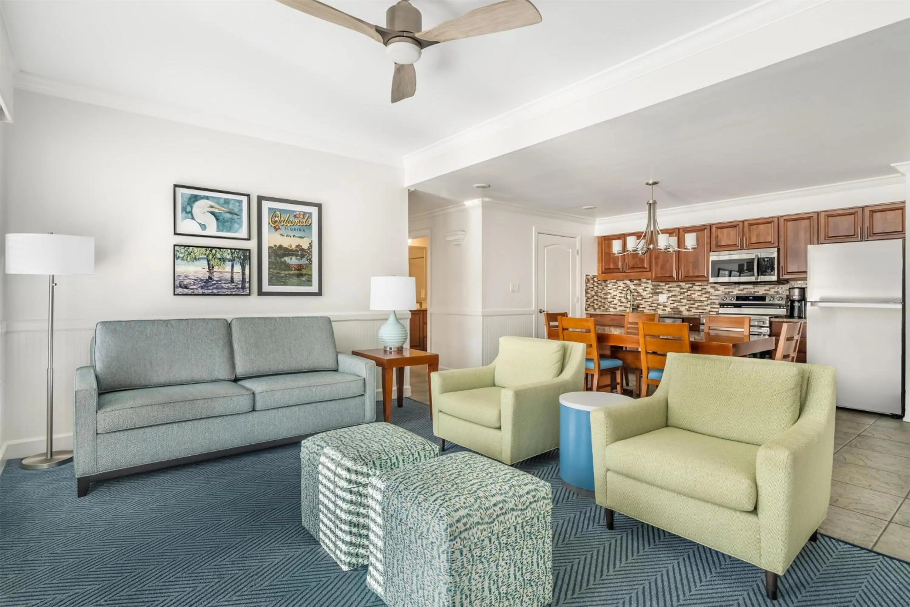 Living room in Hilton Vacation Club Grand Beach Orlando