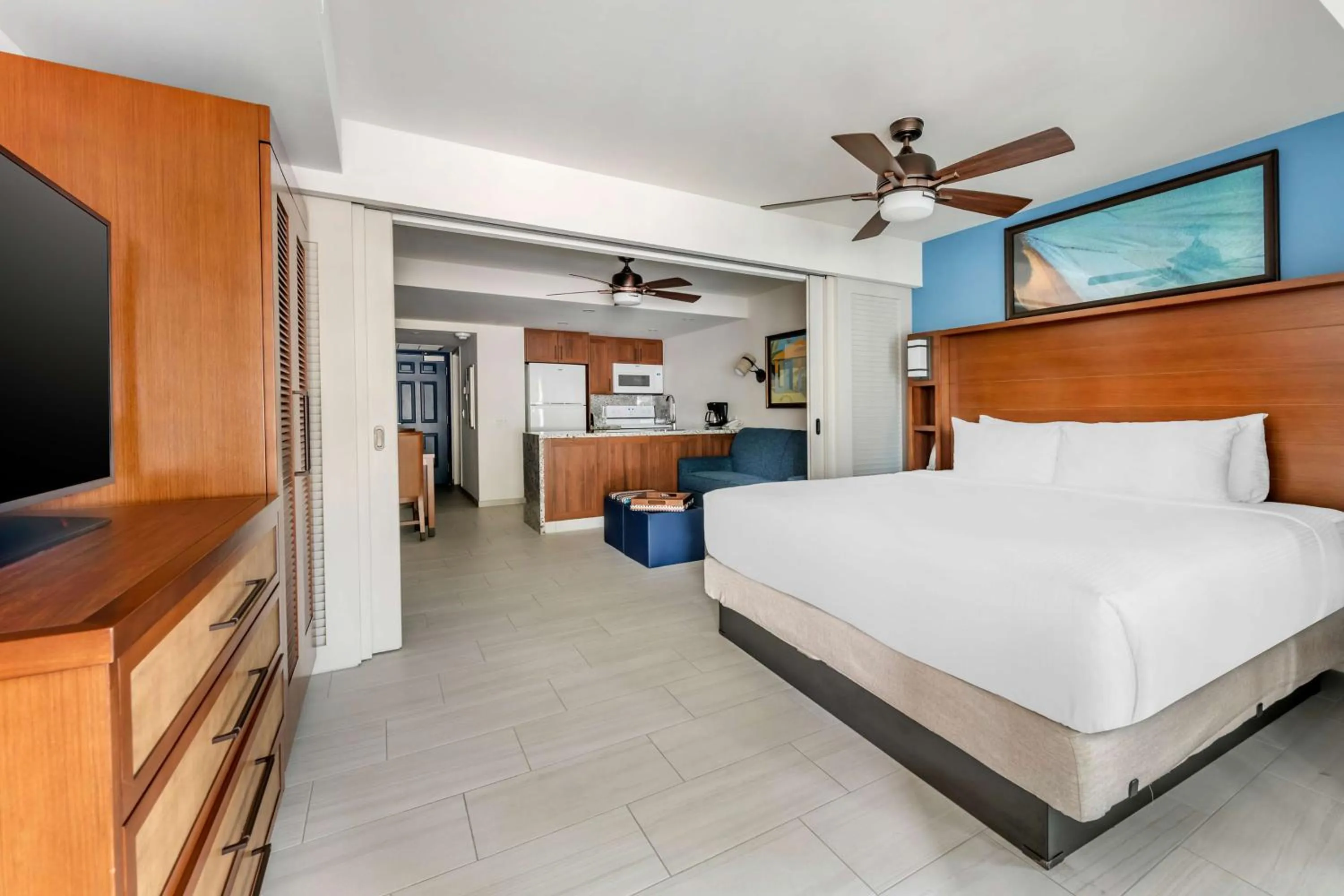 Bed in Hilton Vacation Club Flamingo Beach Sint Maarten