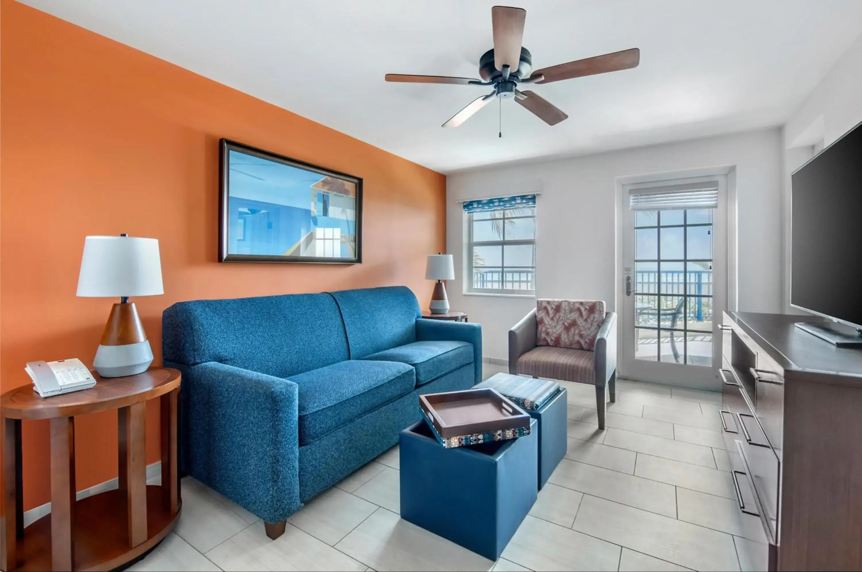 Living room in Hilton Vacation Club Flamingo Beach Sint Maarten Living room in Hilton Vacation Club Flamingo Beach Sint Maarten