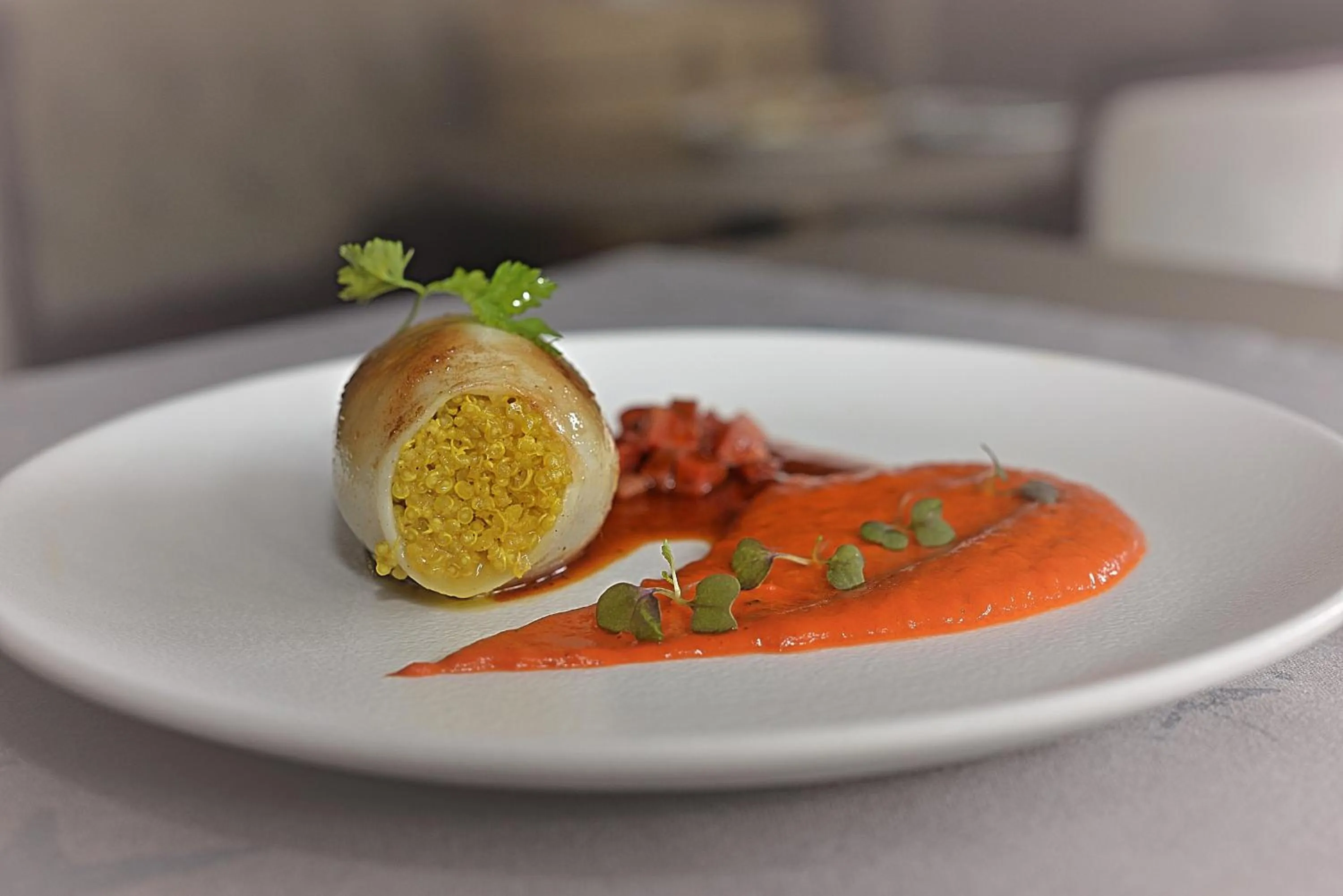 Food close-up in Hôtel Beauregard, The Originals Relais