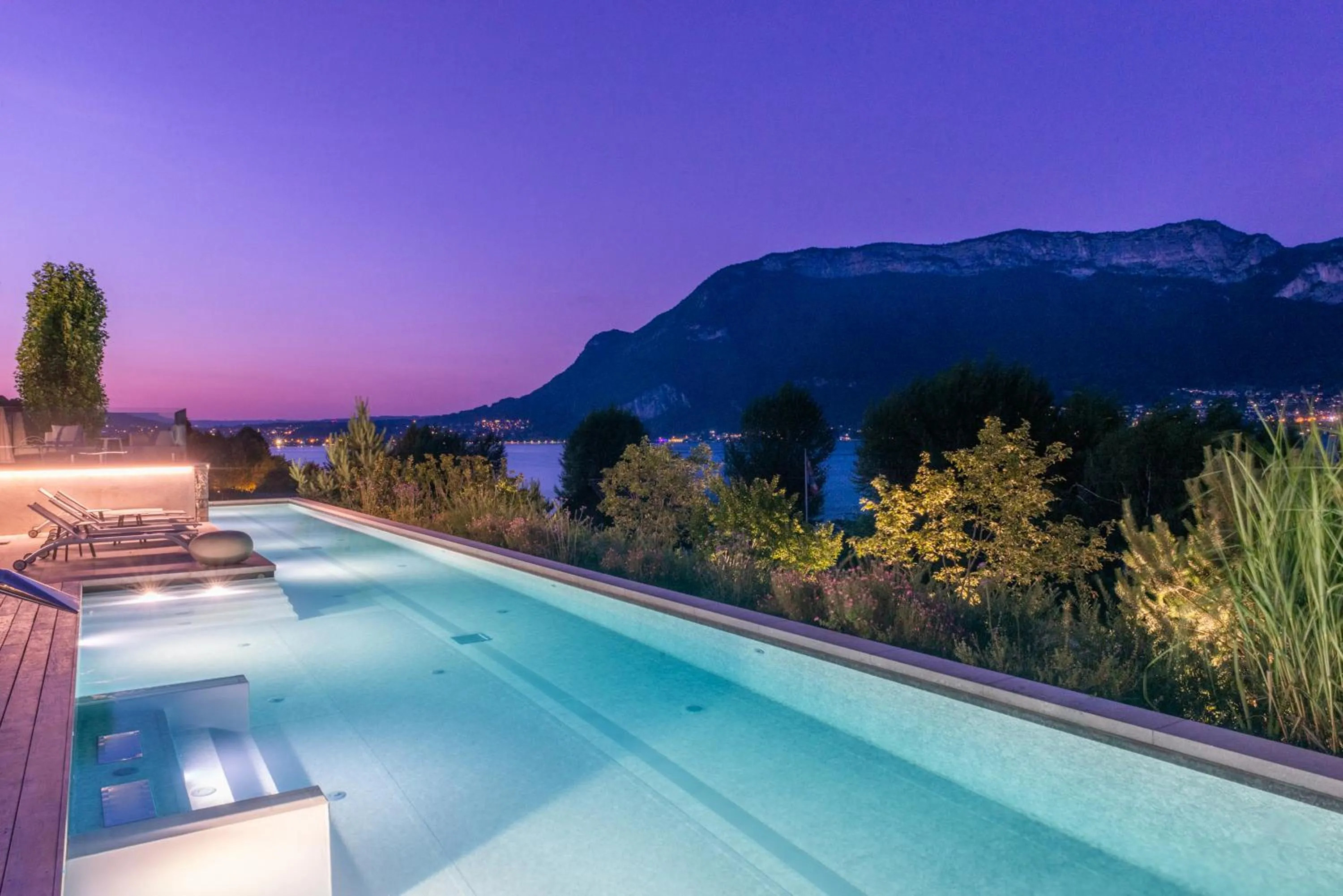 Pool view in Hôtel Beauregard, The Originals Relais