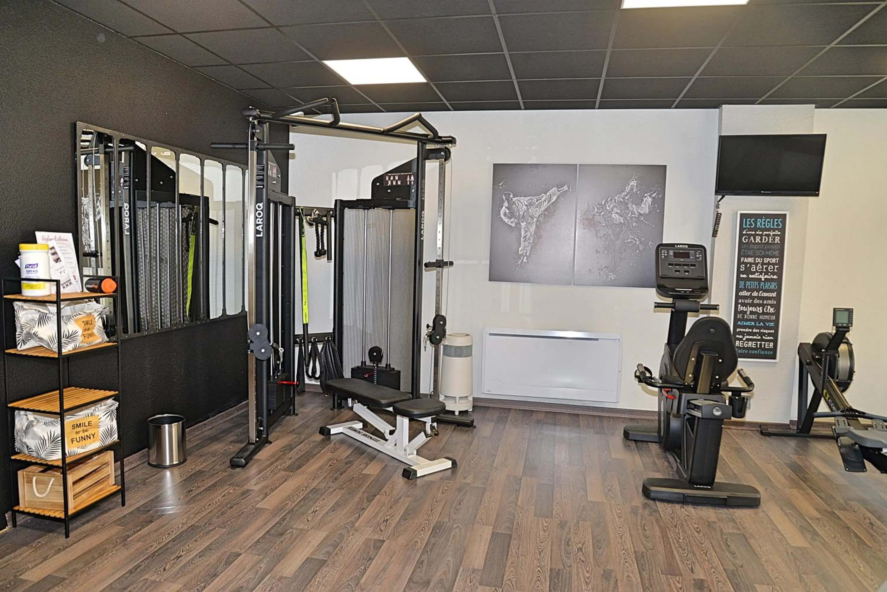 Fitness centre/facilities in Hôtel Beauregard, The Originals Relais