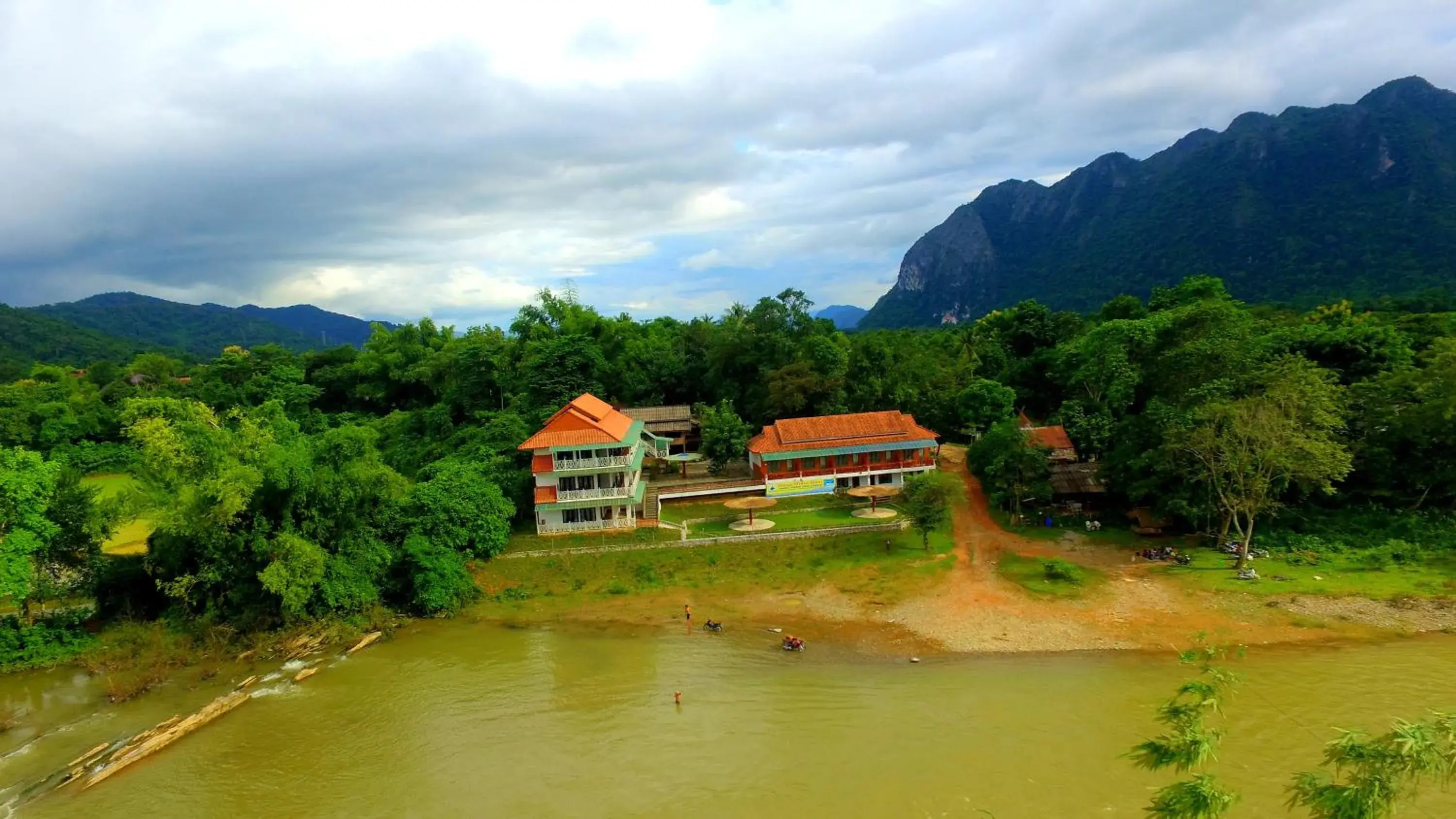 Bird's eye view in Vang Vieng Eco Lodge Bird's eye view in Vang Vieng Eco Lodge