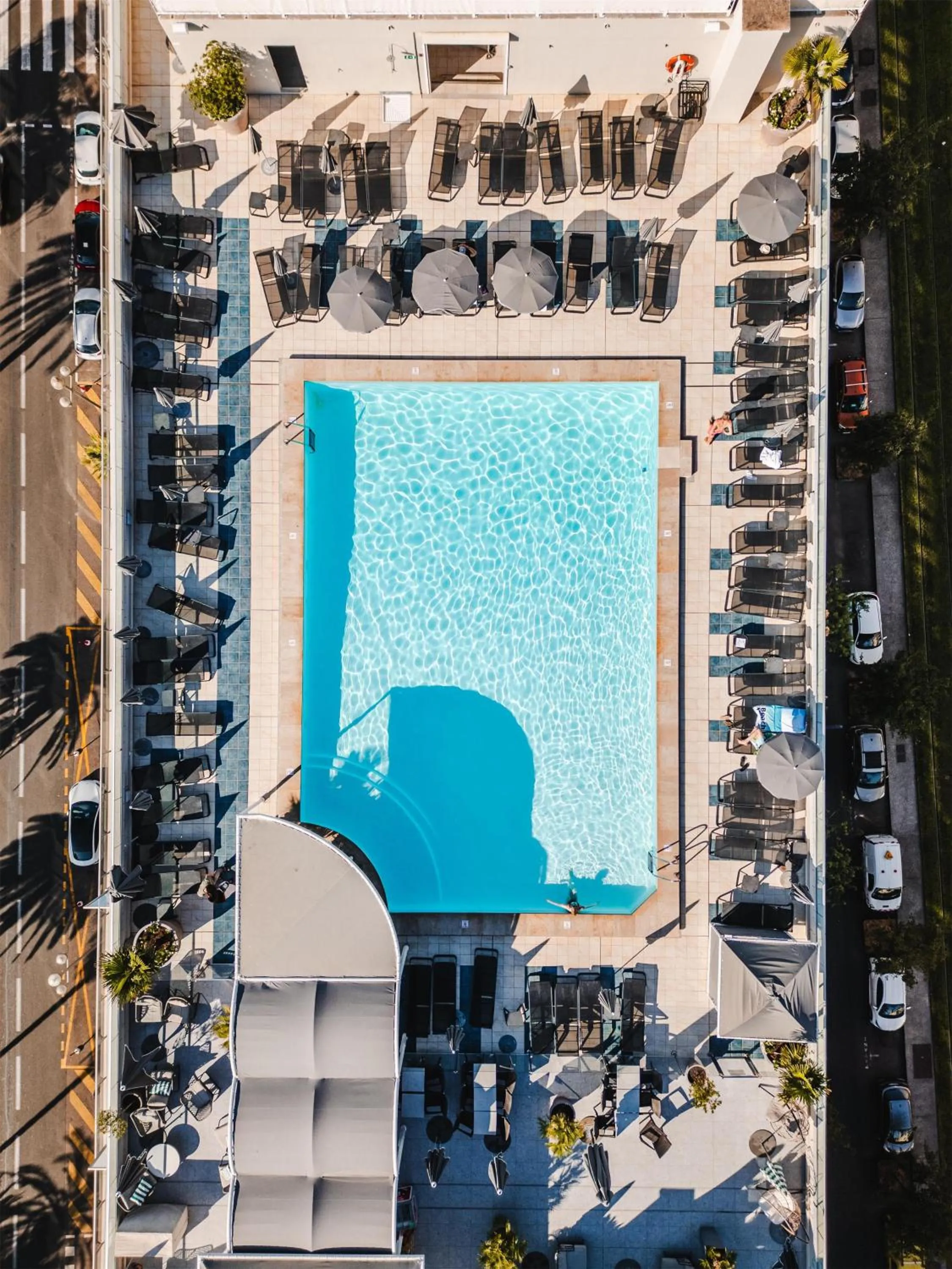 Pool view in Radisson Blu Hotel Nice
