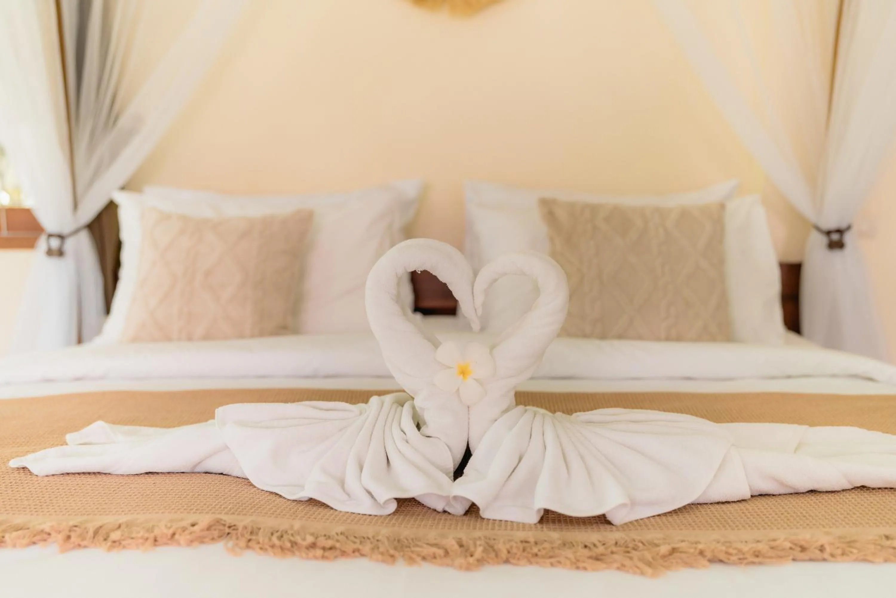 Bed in Green Garden House