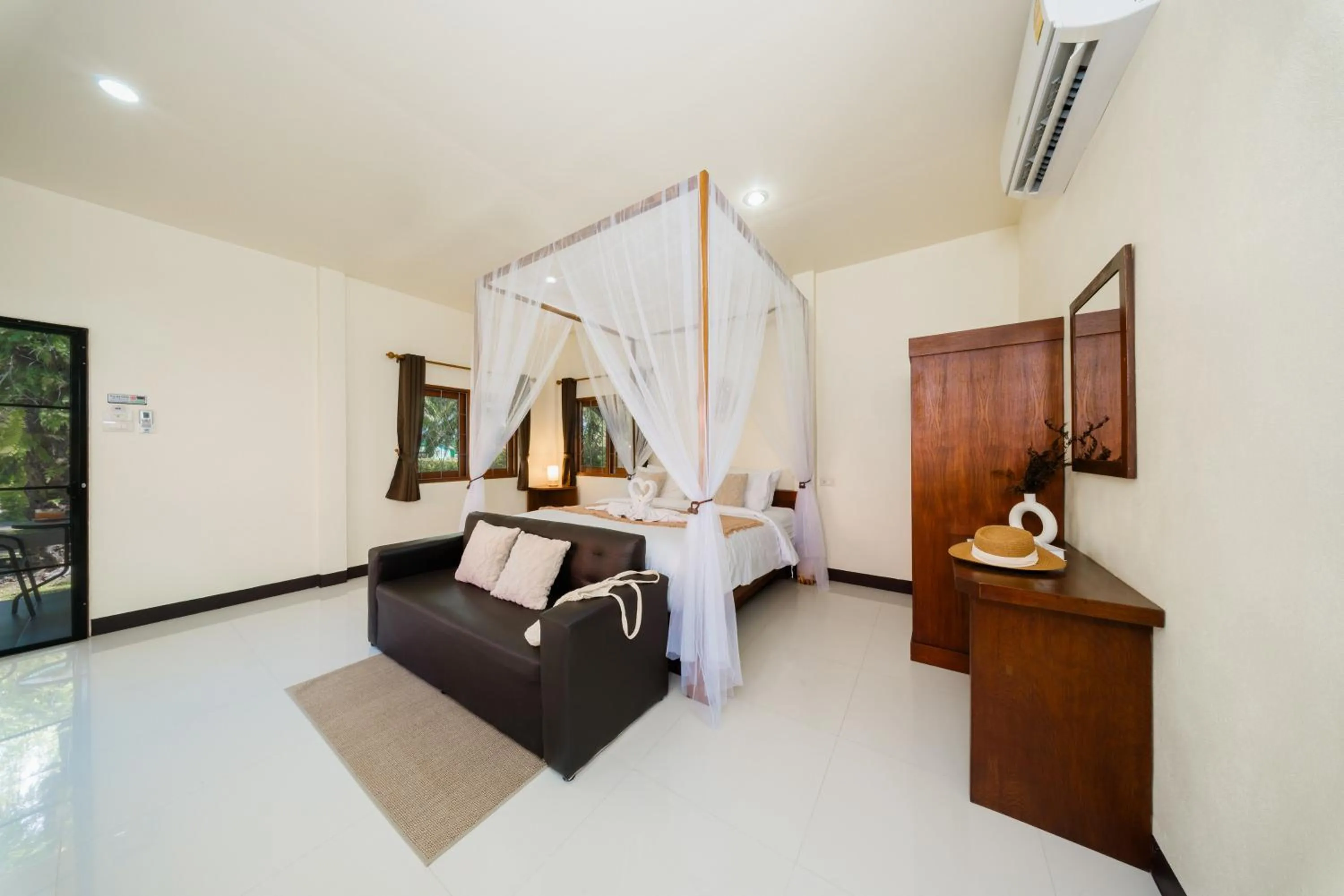 Bed in Green Garden House