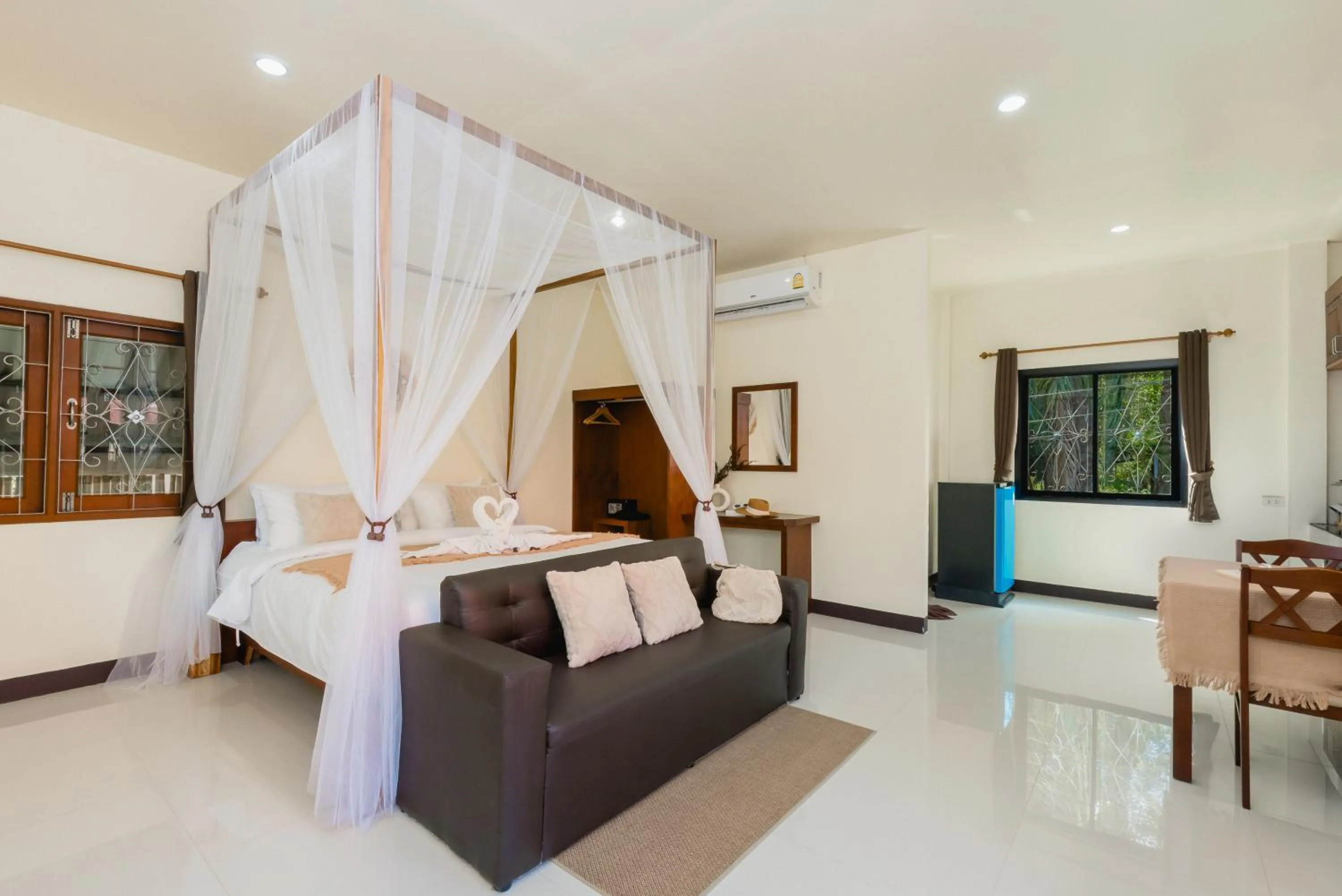 Bed in Green Garden House