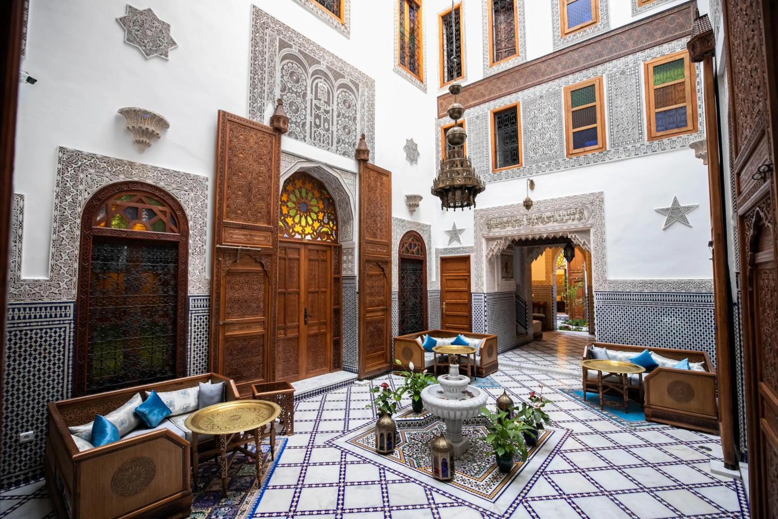 Seating area in Riad Sidrat Fes