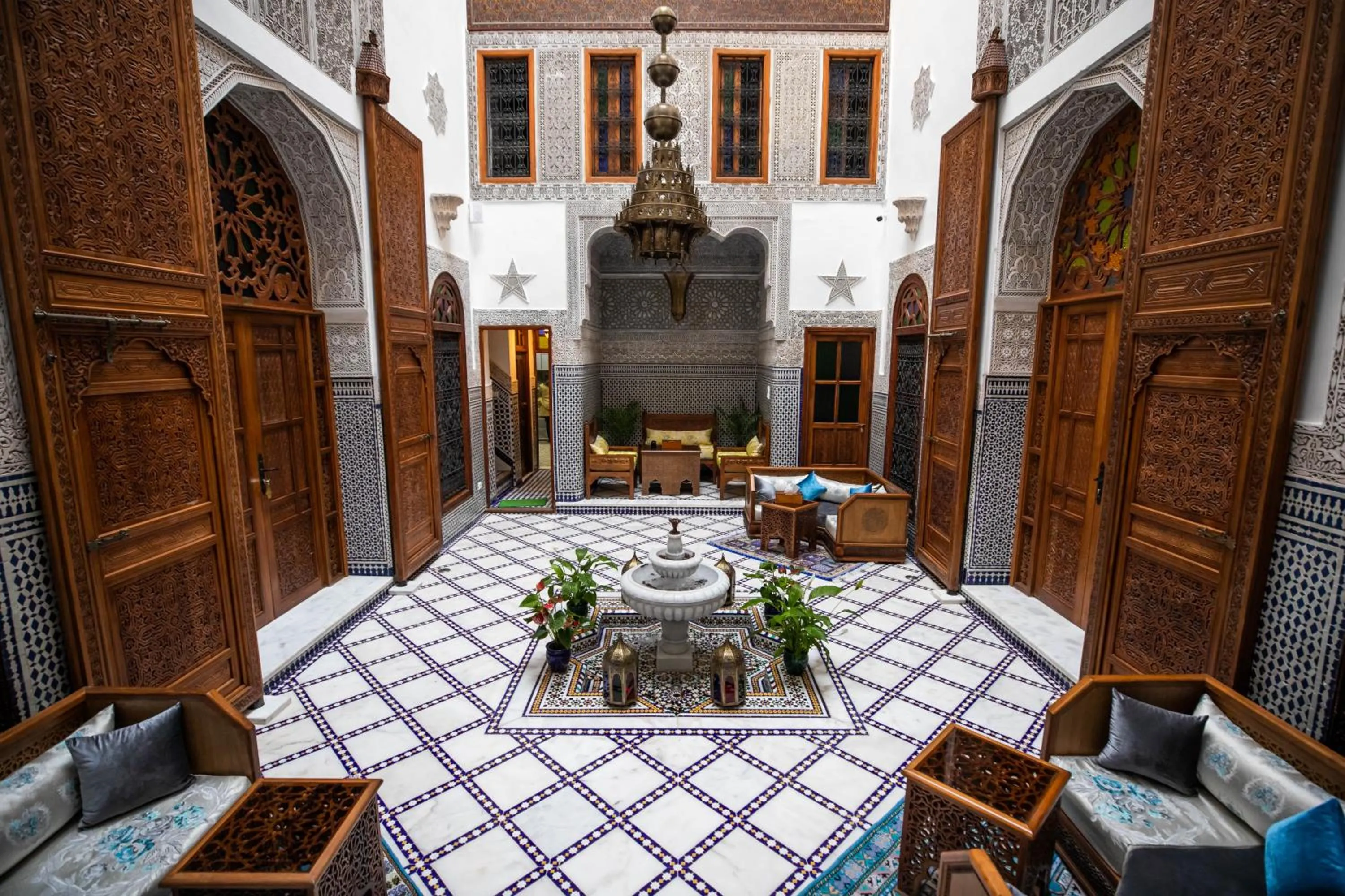 Seating area in Riad Sidrat Fes