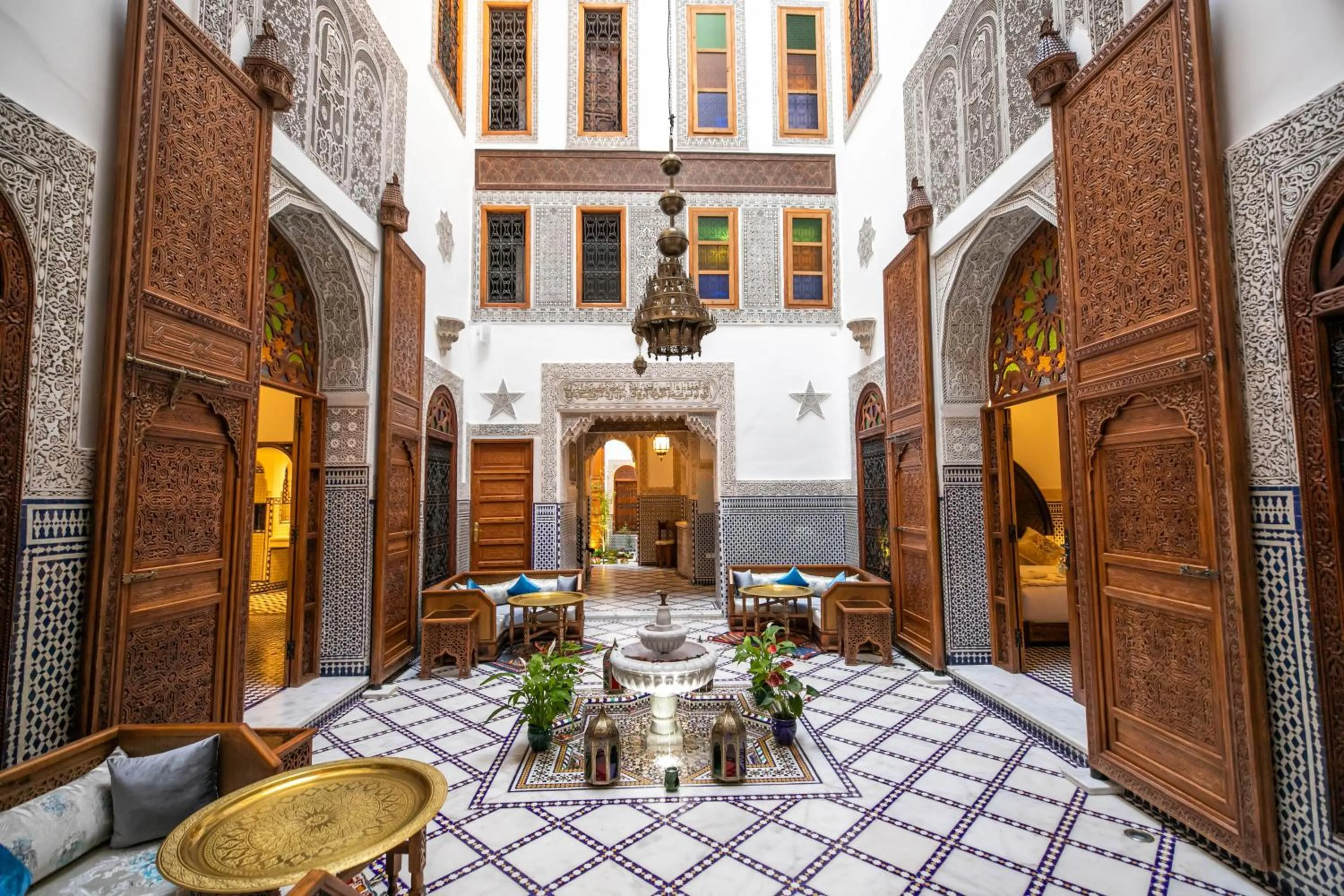 Seating area in Riad Sidrat Fes