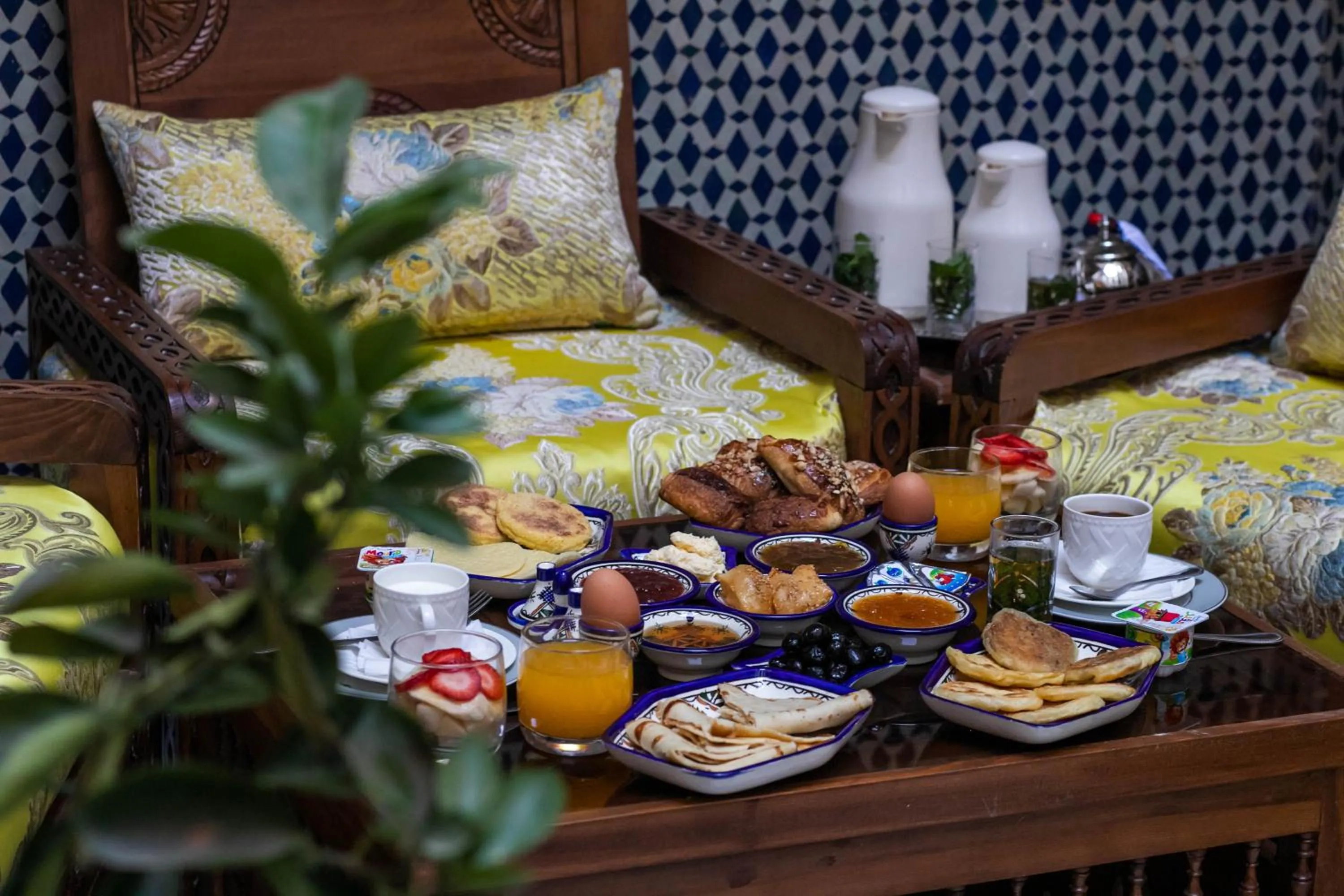 Continental breakfast in Riad Sidrat Fes