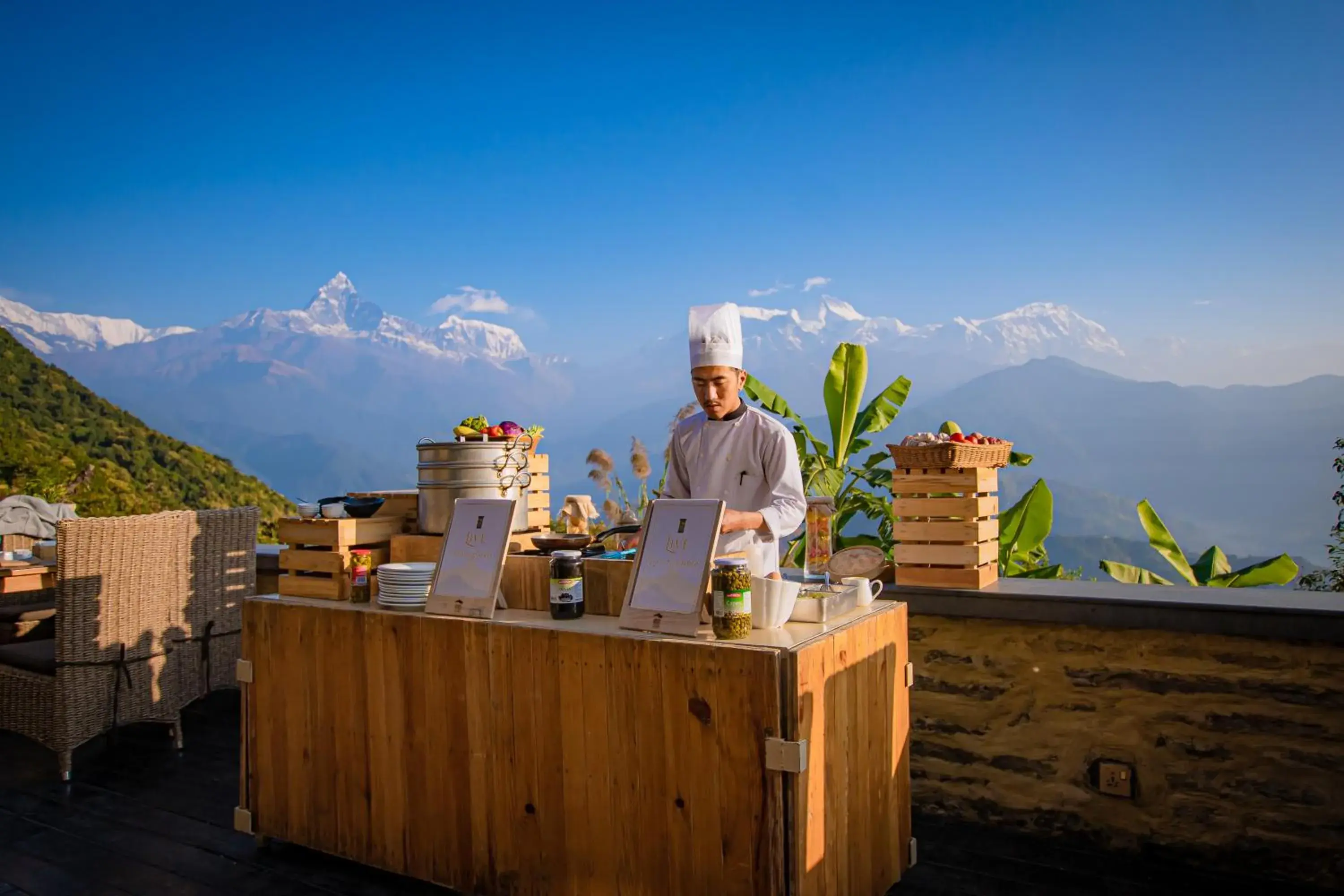 Breakfast in Sarangkot Mountain Lodge Breakfast in Sarangkot Mountain Lodge