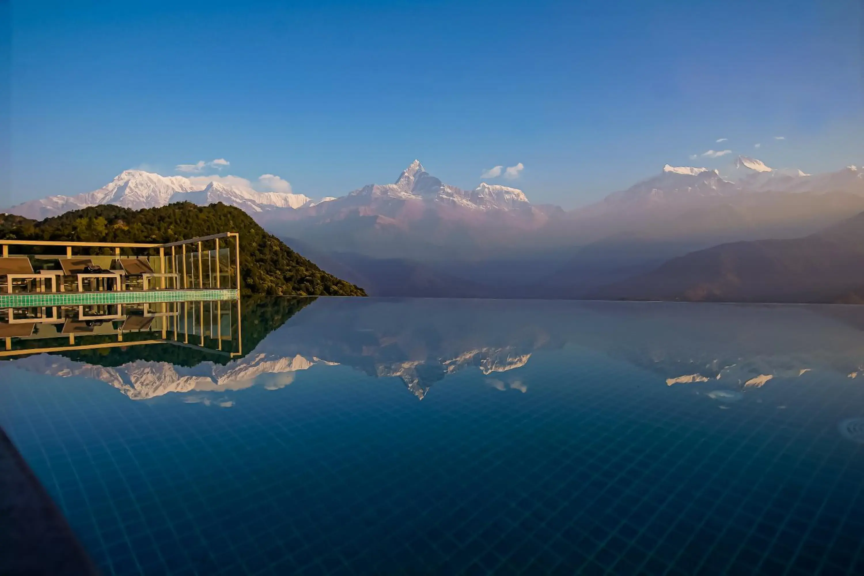 Swimming pool in Sarangkot Mountain Lodge Swimming pool in Sarangkot Mountain Lodge