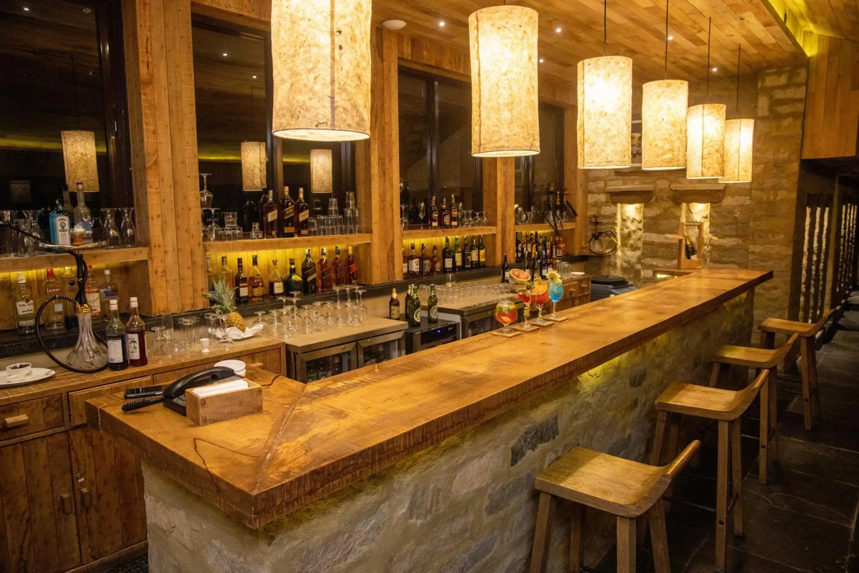 Lounge or bar in Sarangkot Mountain Lodge Lounge or bar in Sarangkot Mountain Lodge