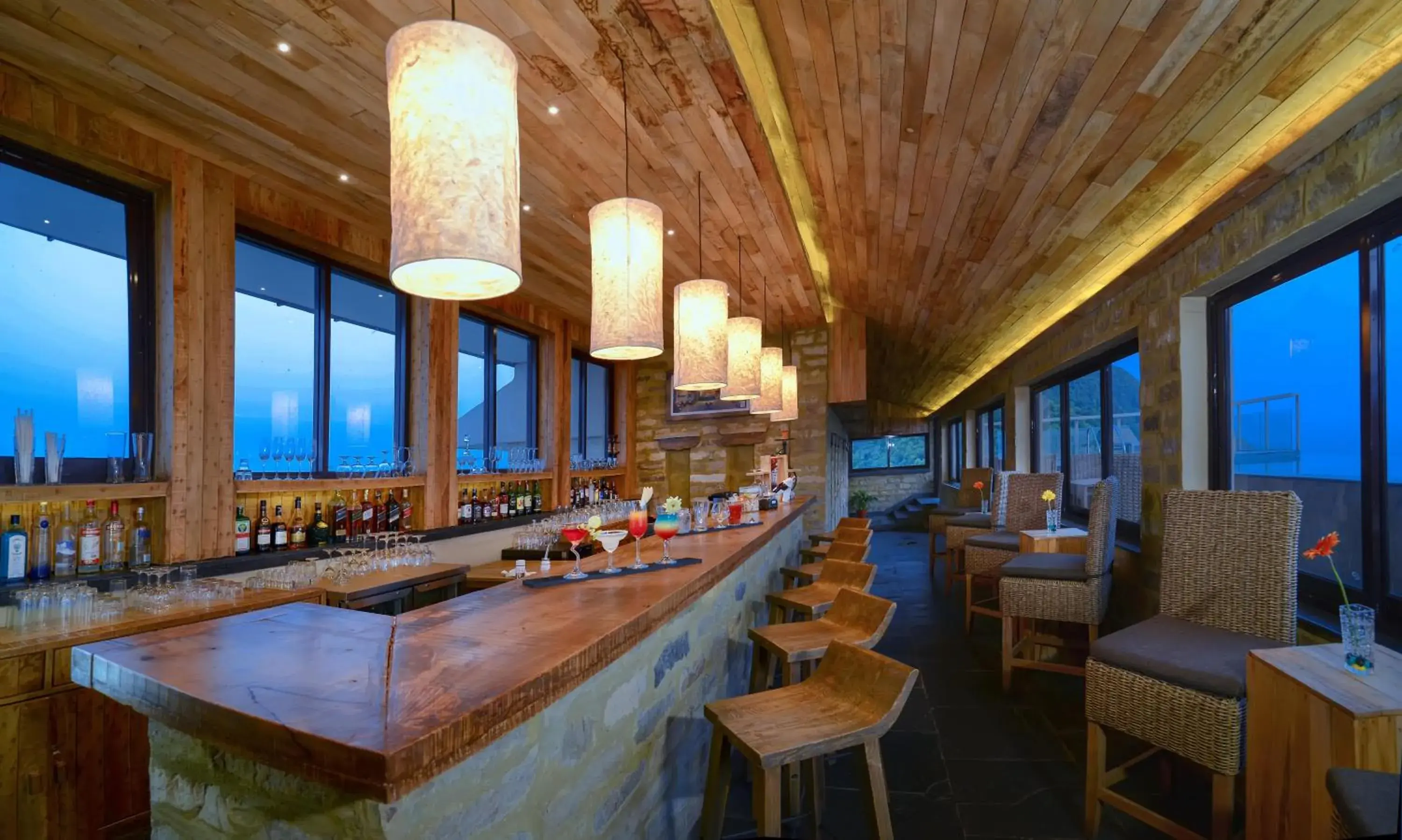 Lounge or bar in Sarangkot Mountain Lodge Lounge or bar in Sarangkot Mountain Lodge