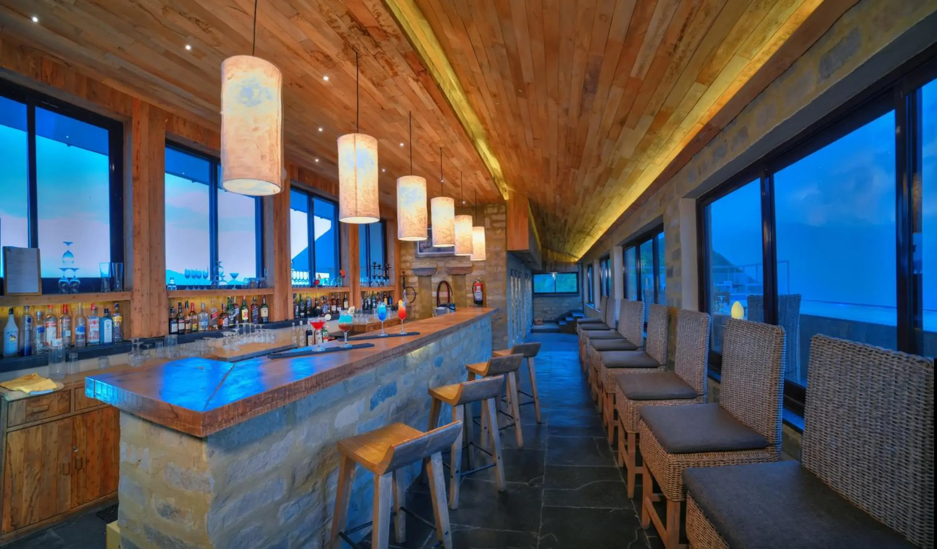 Lounge or bar in Sarangkot Mountain Lodge Lounge or bar in Sarangkot Mountain Lodge