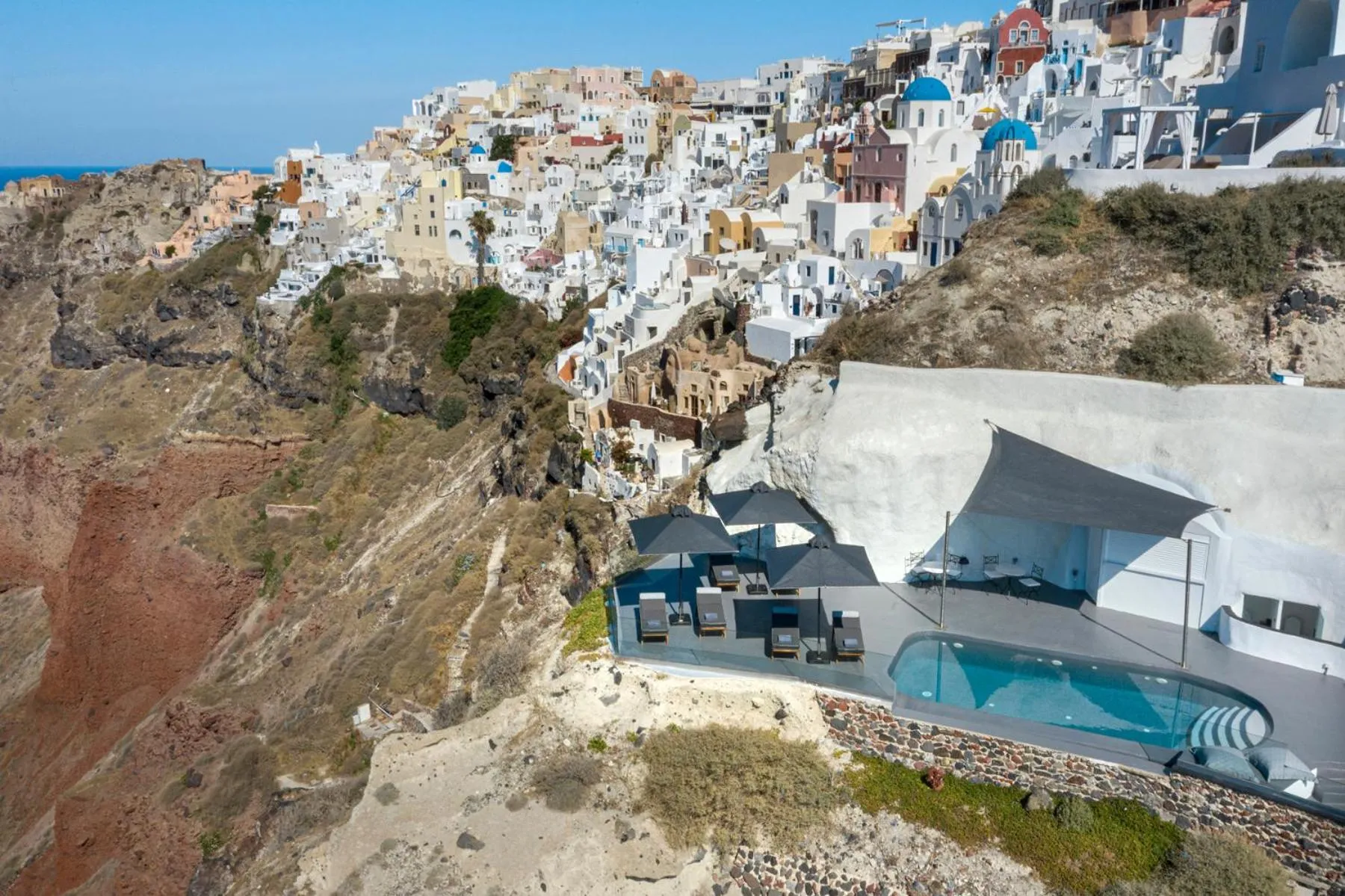 Bird's eye view in Pearl of Caldera Oia - Boutique Hotel by Pearl Hotel Collection