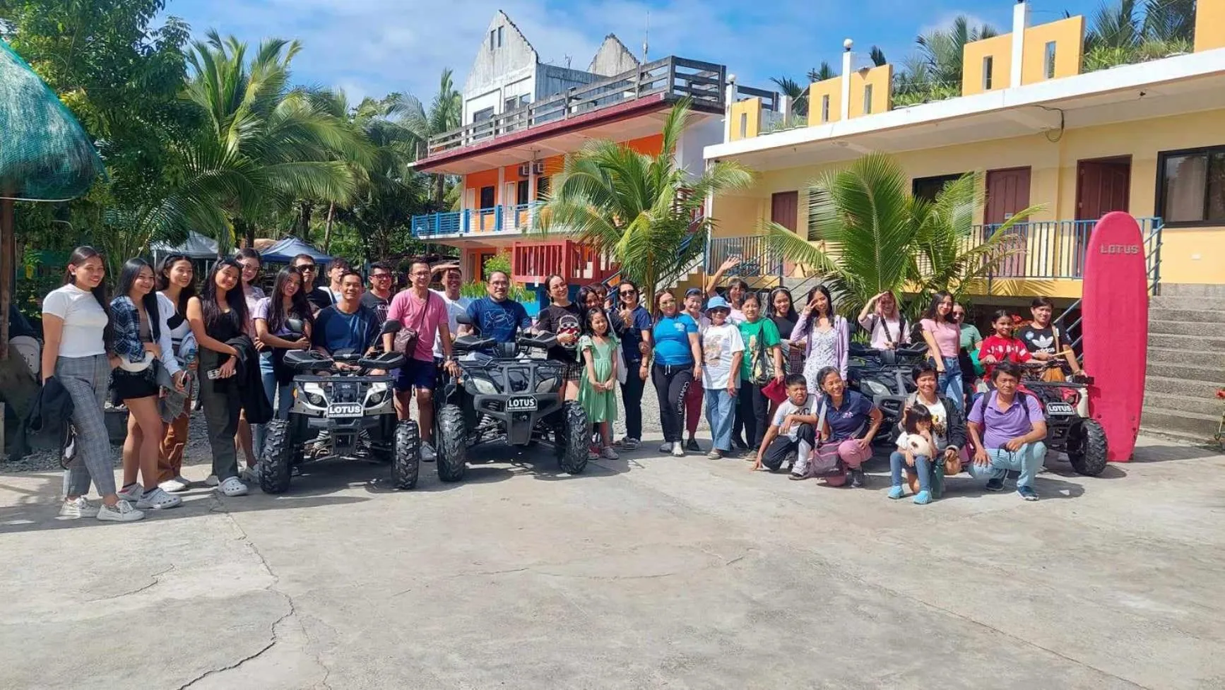 group of guests in Lotus Sun & Waves Beach Resort