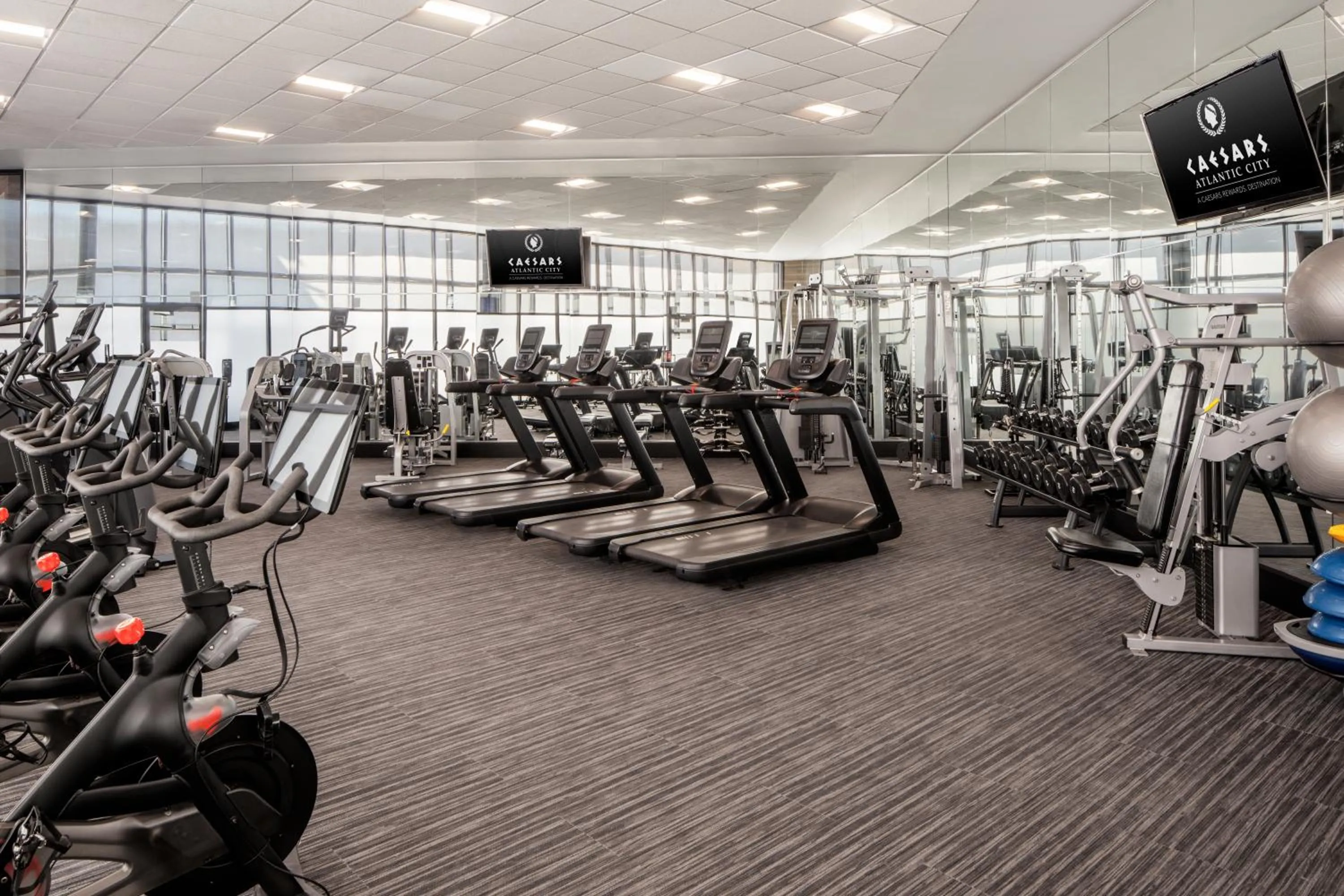 Fitness centre/facilities in Caesars Atlantic City, A Caesars Destination