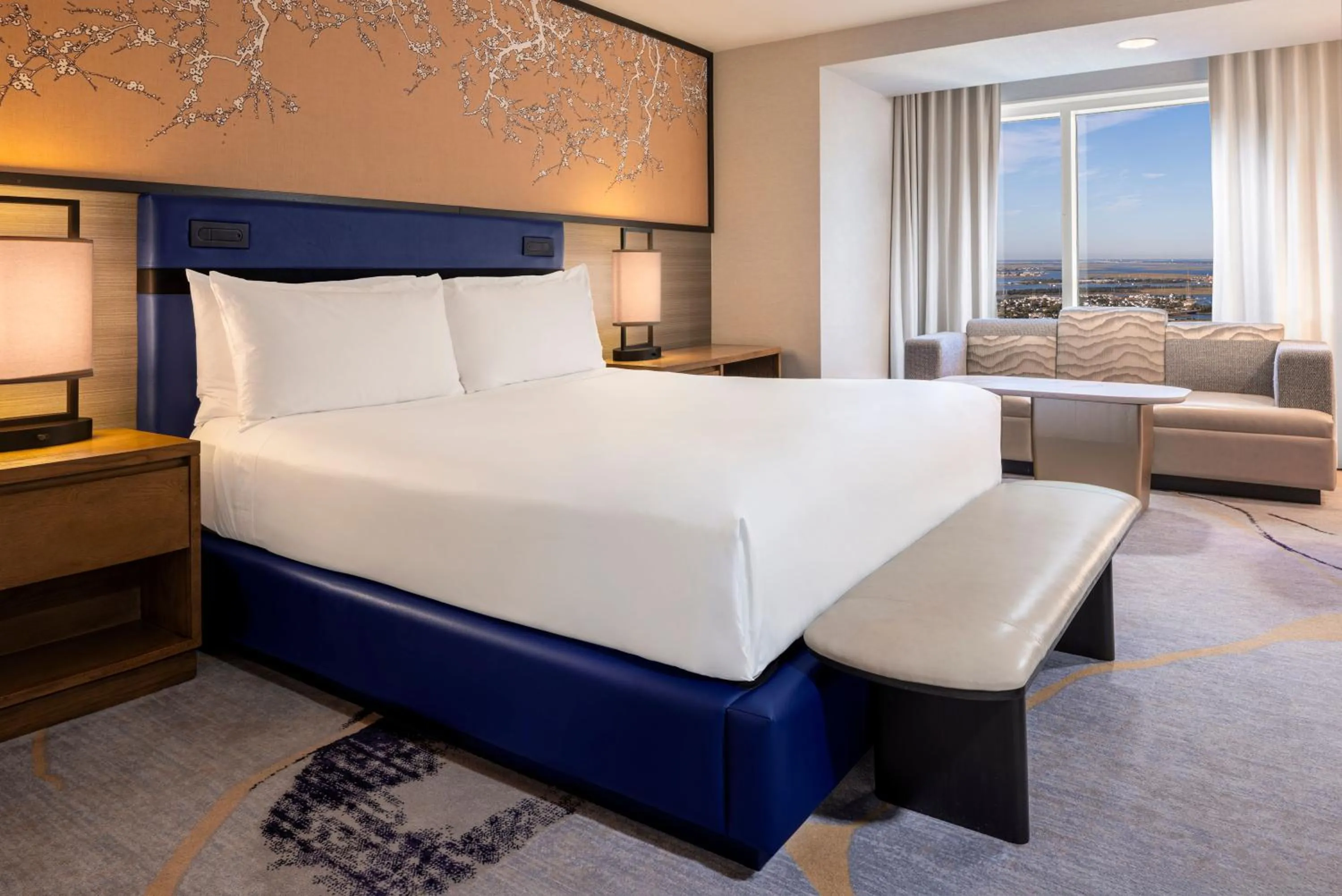Bed in Caesars Atlantic City, A Caesars Destination