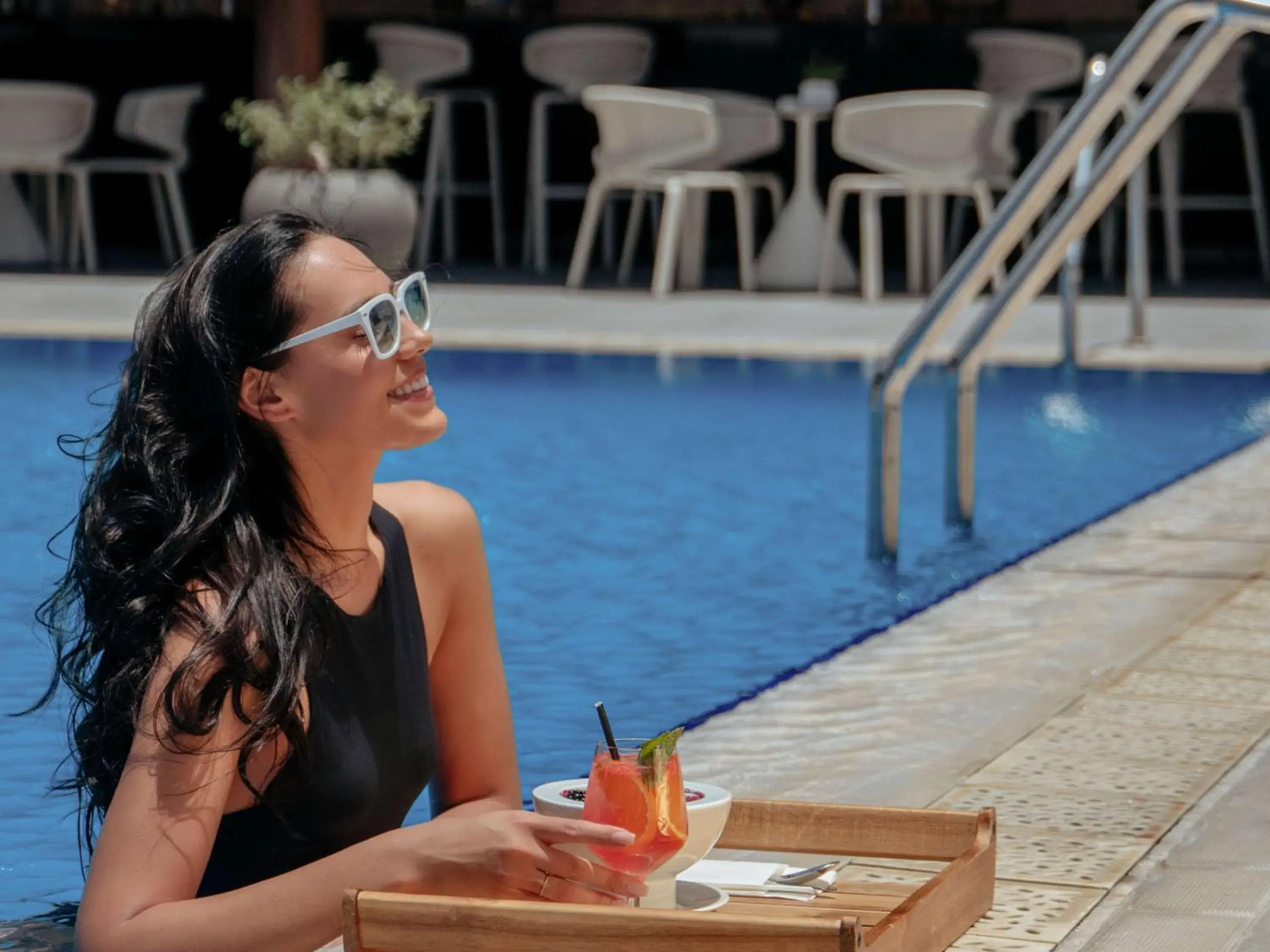 Pool view in Pullman Doha West Bay Pool view in Pullman Doha West Bay