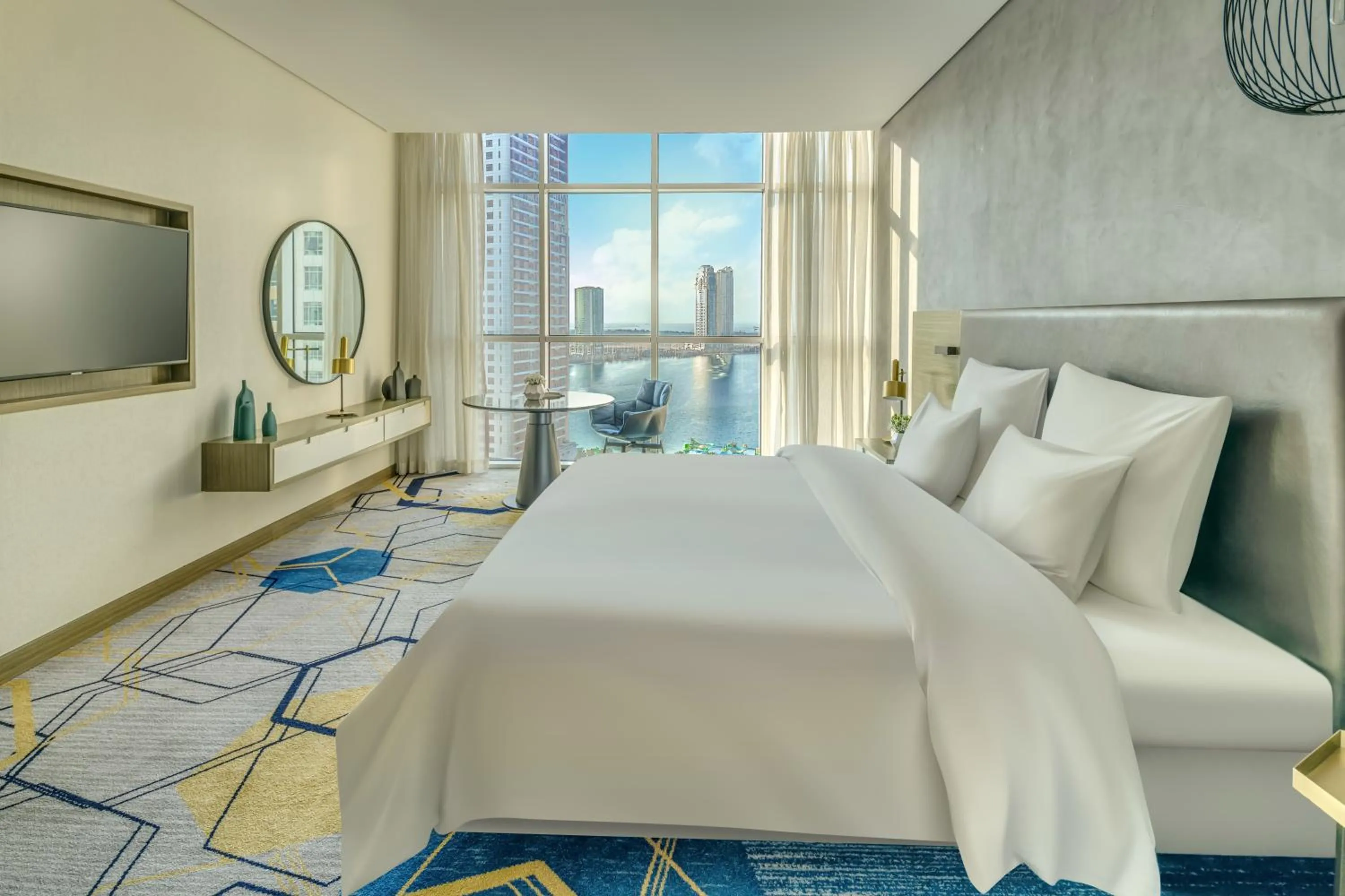 Photo of the whole room, Bed in Pullman Sharjah