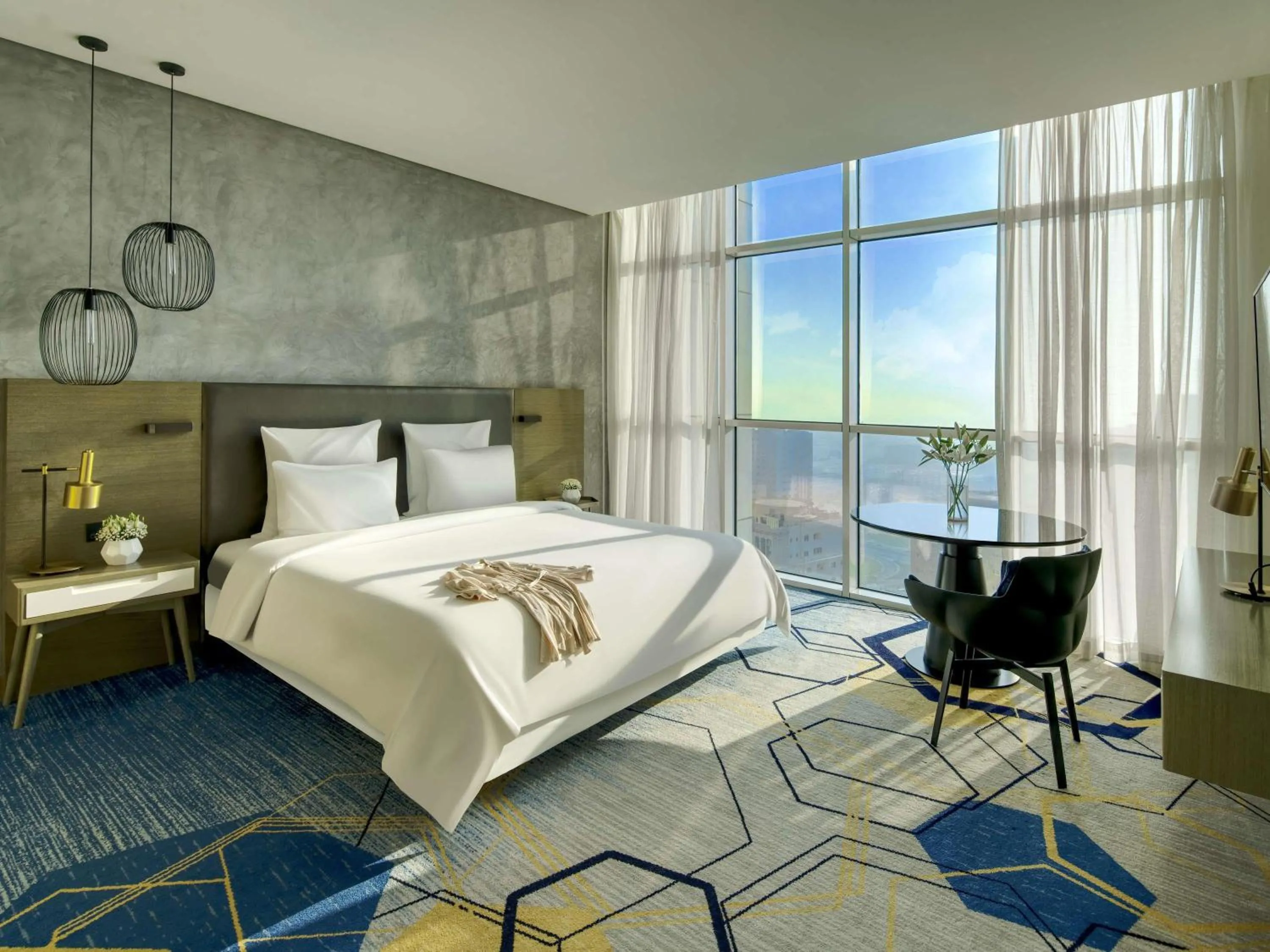 Bedroom, Bed in Pullman Sharjah