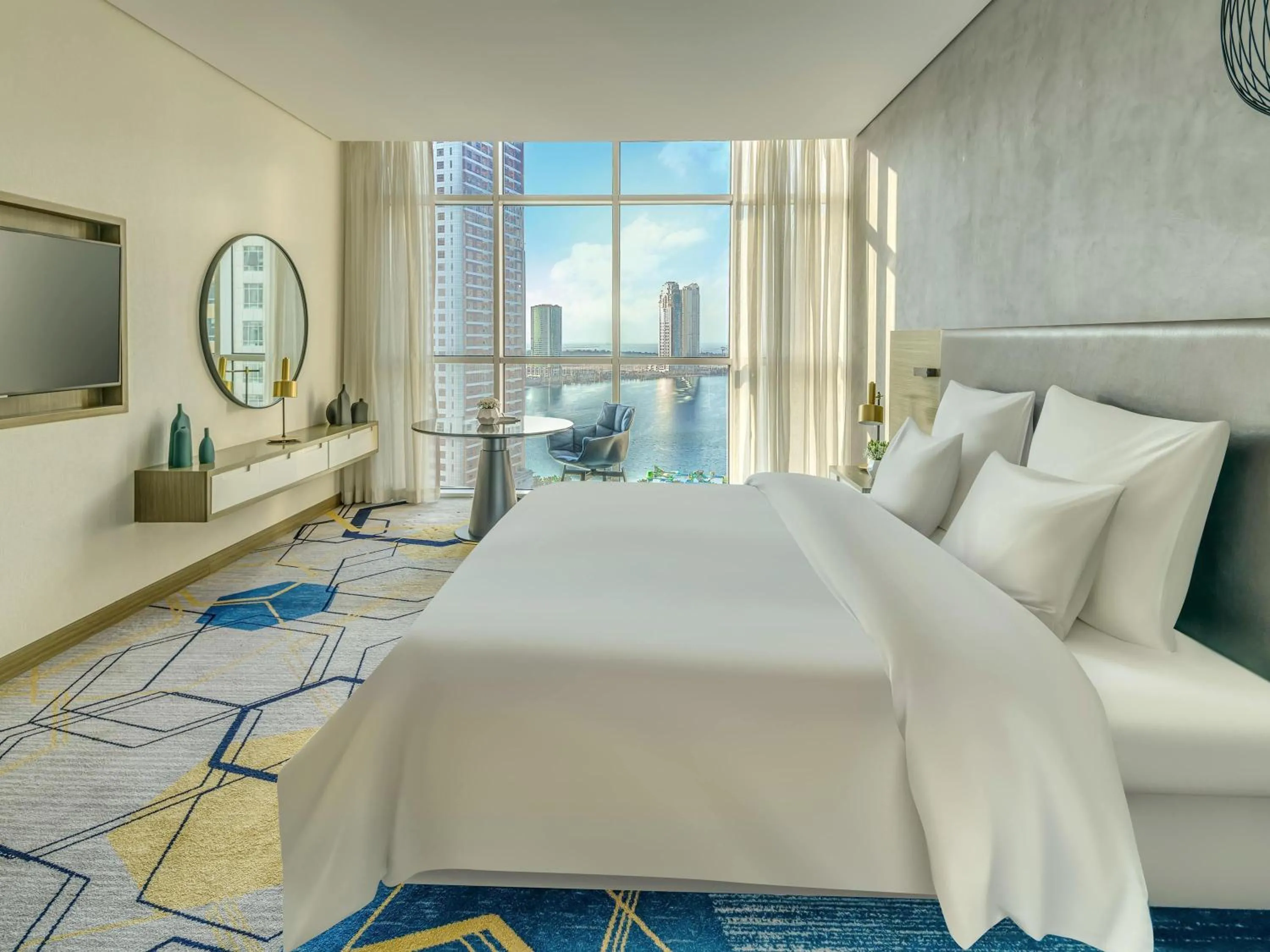 Bedroom, Bed in Pullman Sharjah