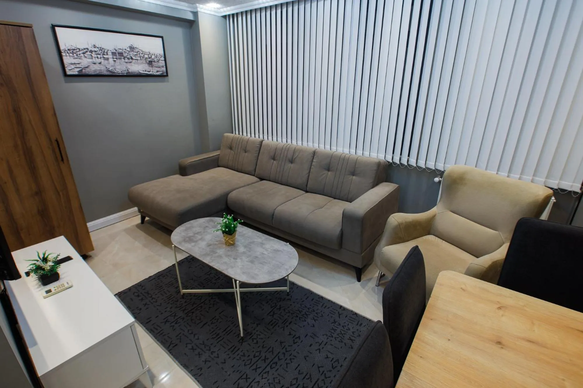 Seating area in Stone Suites