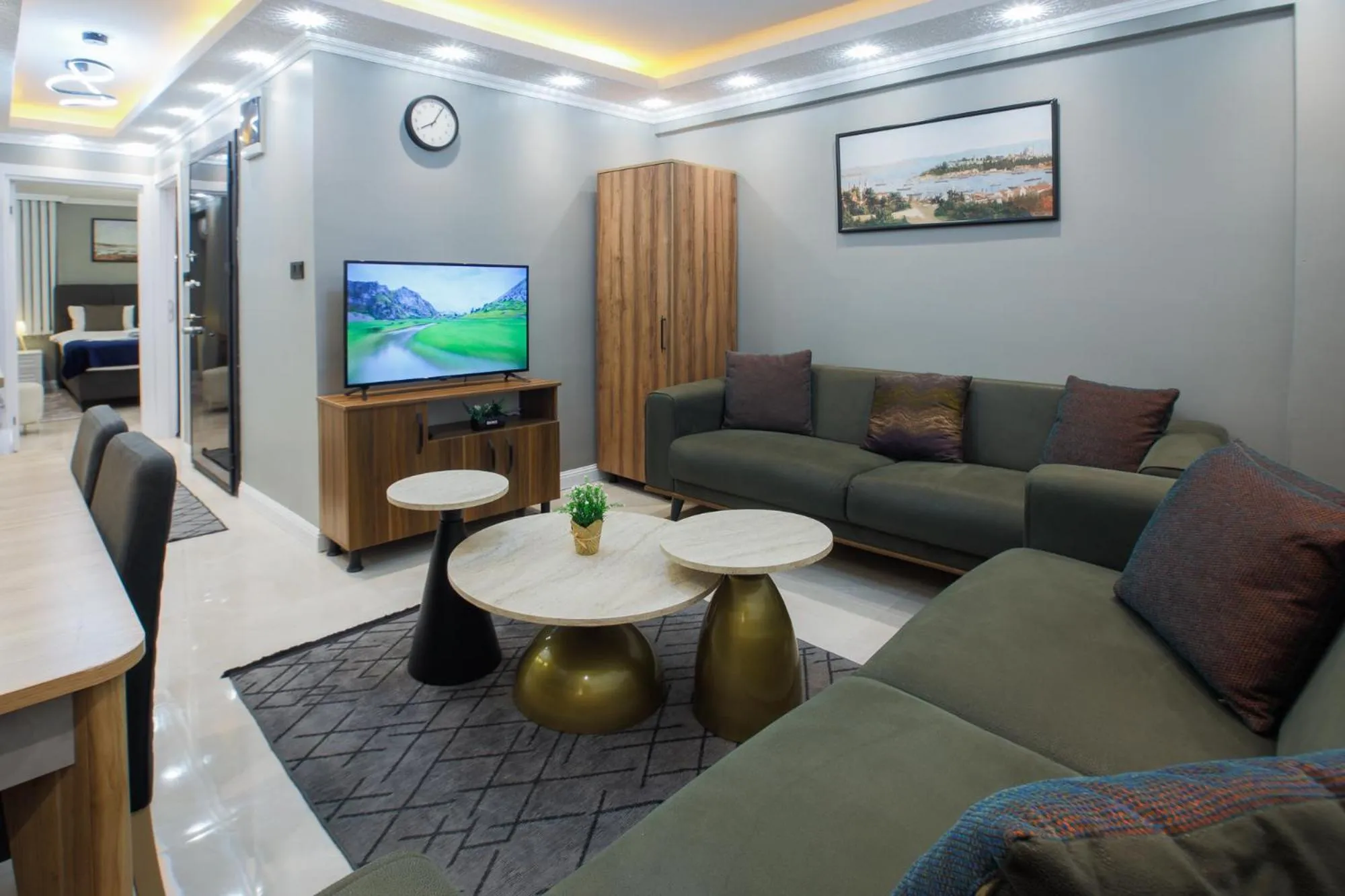 Seating area in Stone Suites