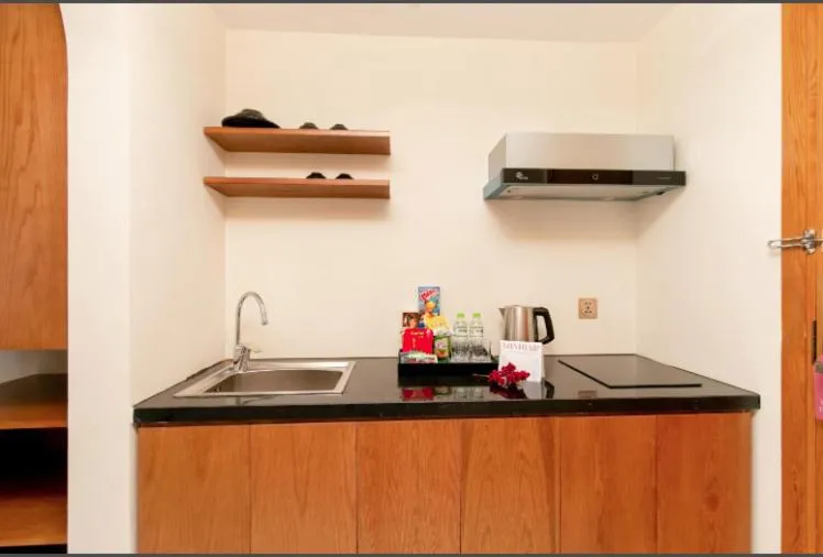 Kitchen or kitchenette in Maple Suite Hotel & Apartment