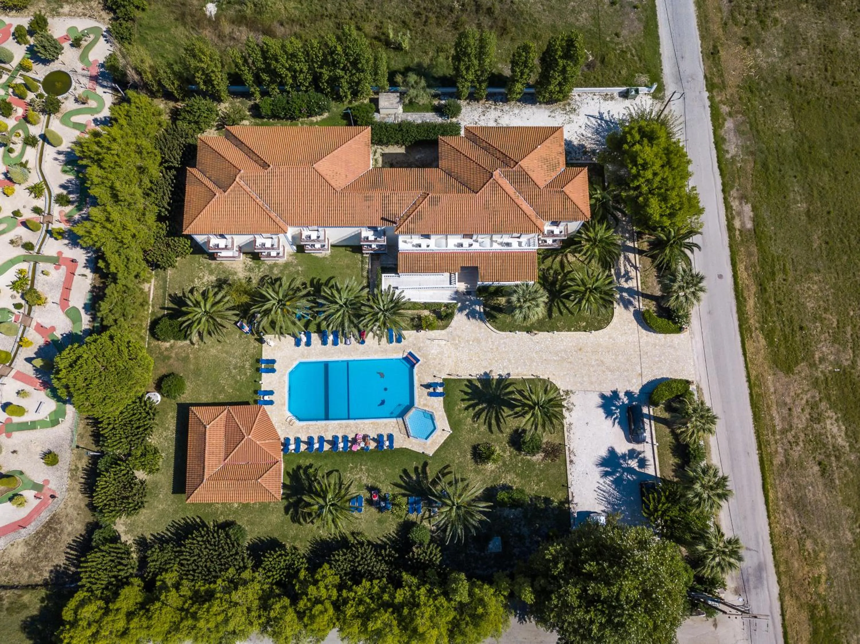 Bird's eye view in Kalidonio Studios Zante