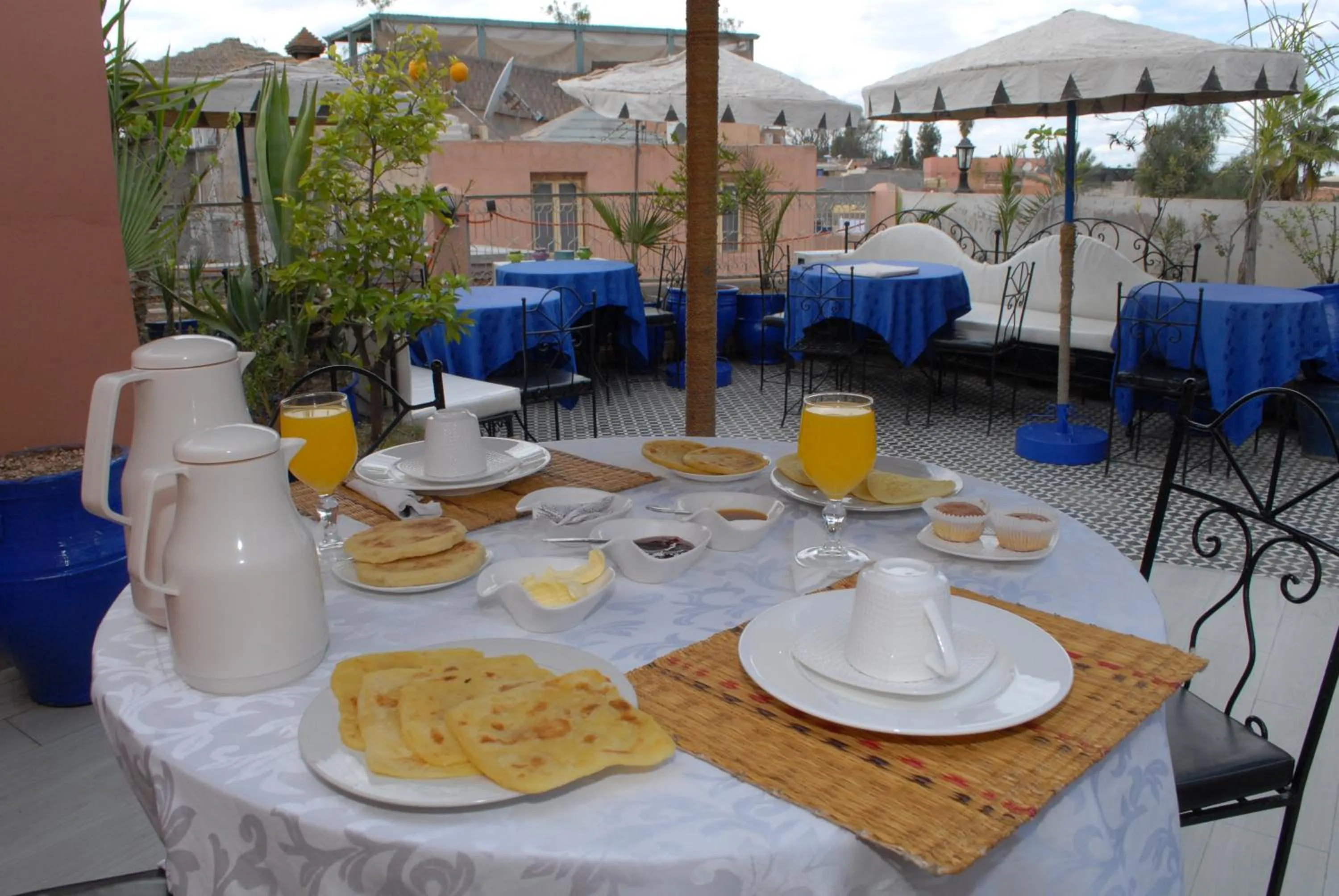 Breakfast in Riad Hôtel Belleville Marrakech