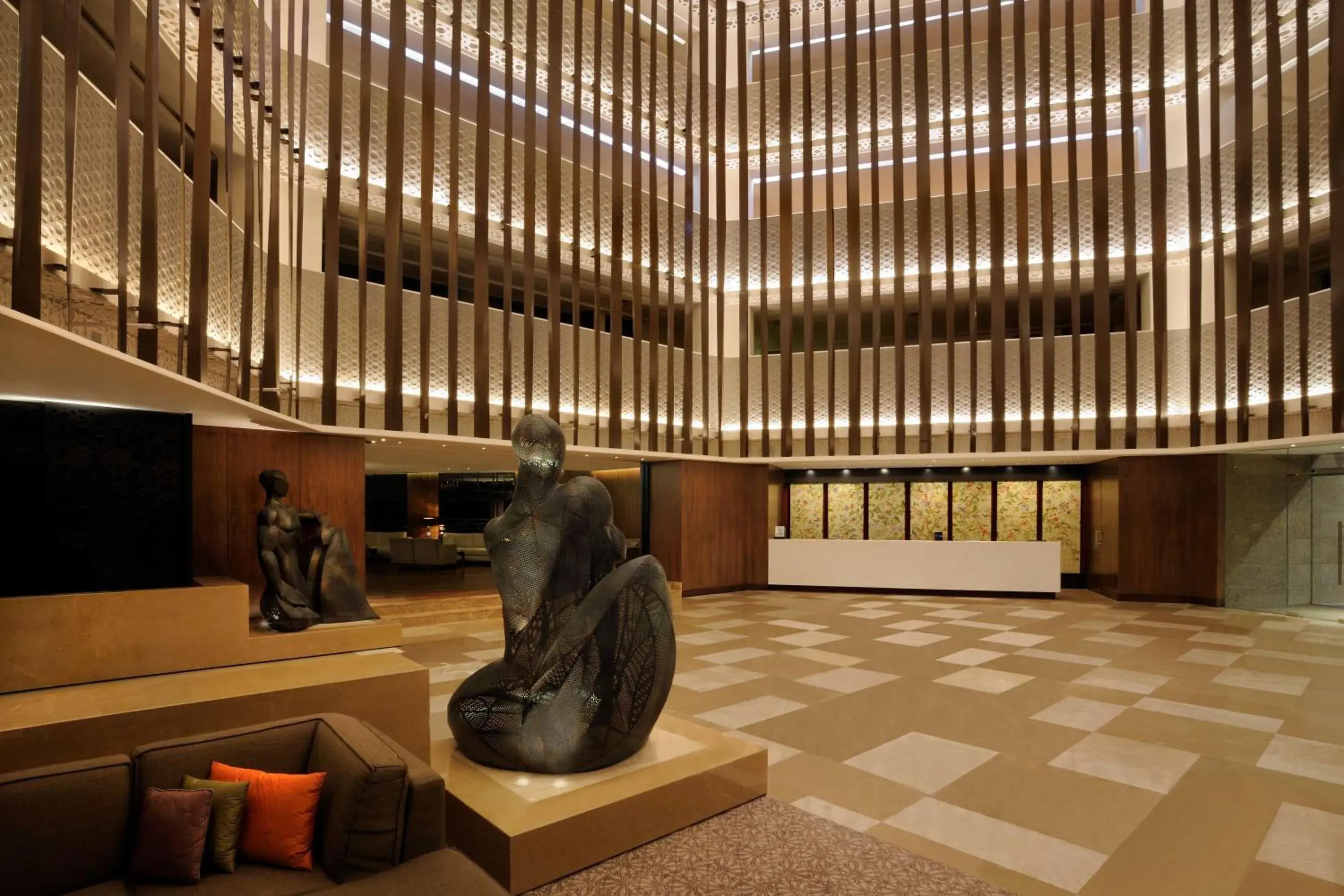 Lobby or reception in Hilton Bangalore Embassy GolfLinks Lobby or reception in Hilton Bangalore Embassy GolfLinks